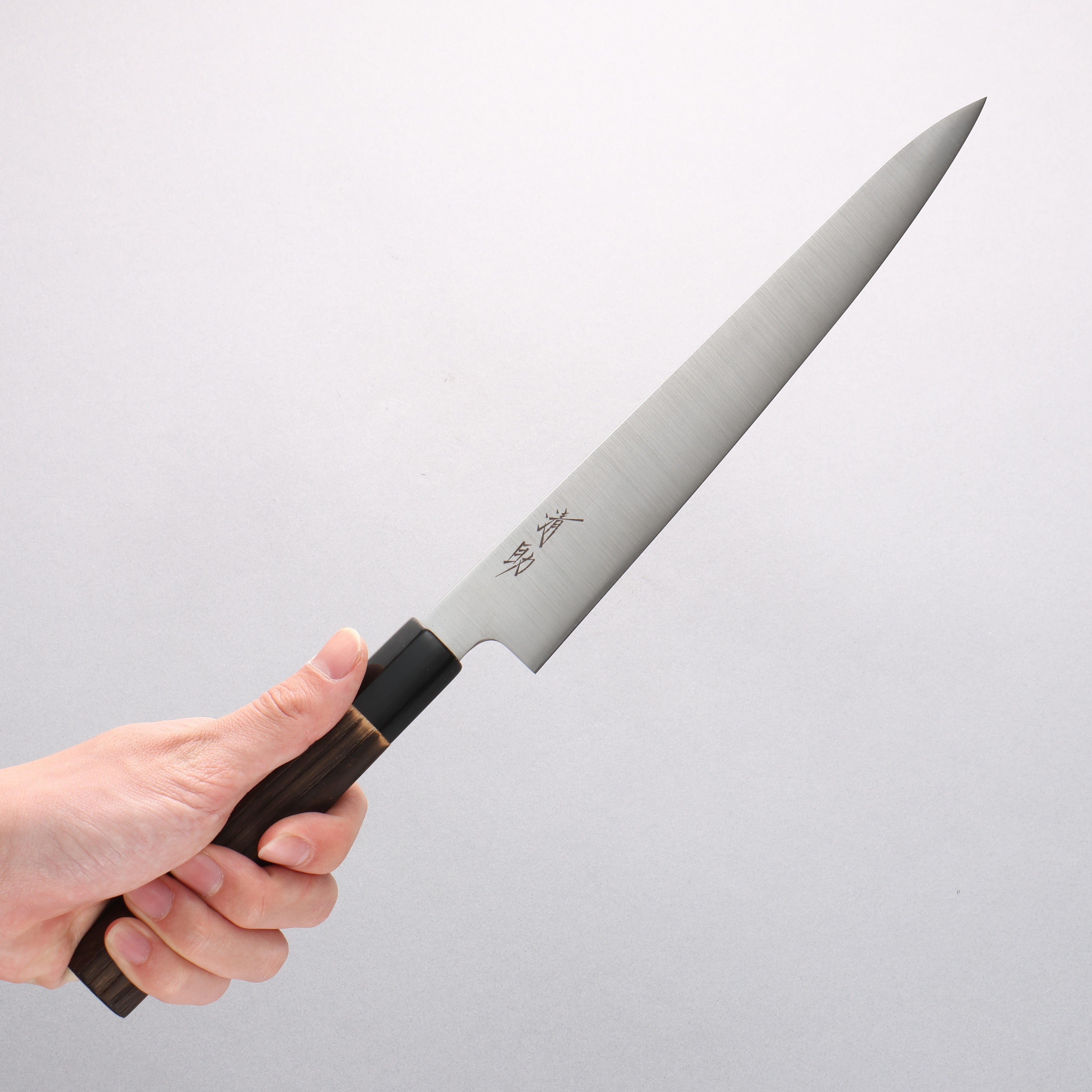 Premium Seisuke Swedish Steel Sujihiki Knife 240mm - Handcrafted with Burned Chestnut Handle - Perfect for Sushi, Sashimi & Meat Slicing - Professional Japanese Kitchen Knife for Chefs & Home Cooks