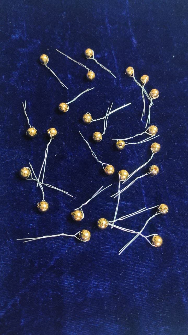 23 Pack Pearl Hair Pins & Adjustable Hair Clips - Golden Wedding Hairstyle Accessories for Women & Girls - Perfect for Bridal, Prom, and Formal Events