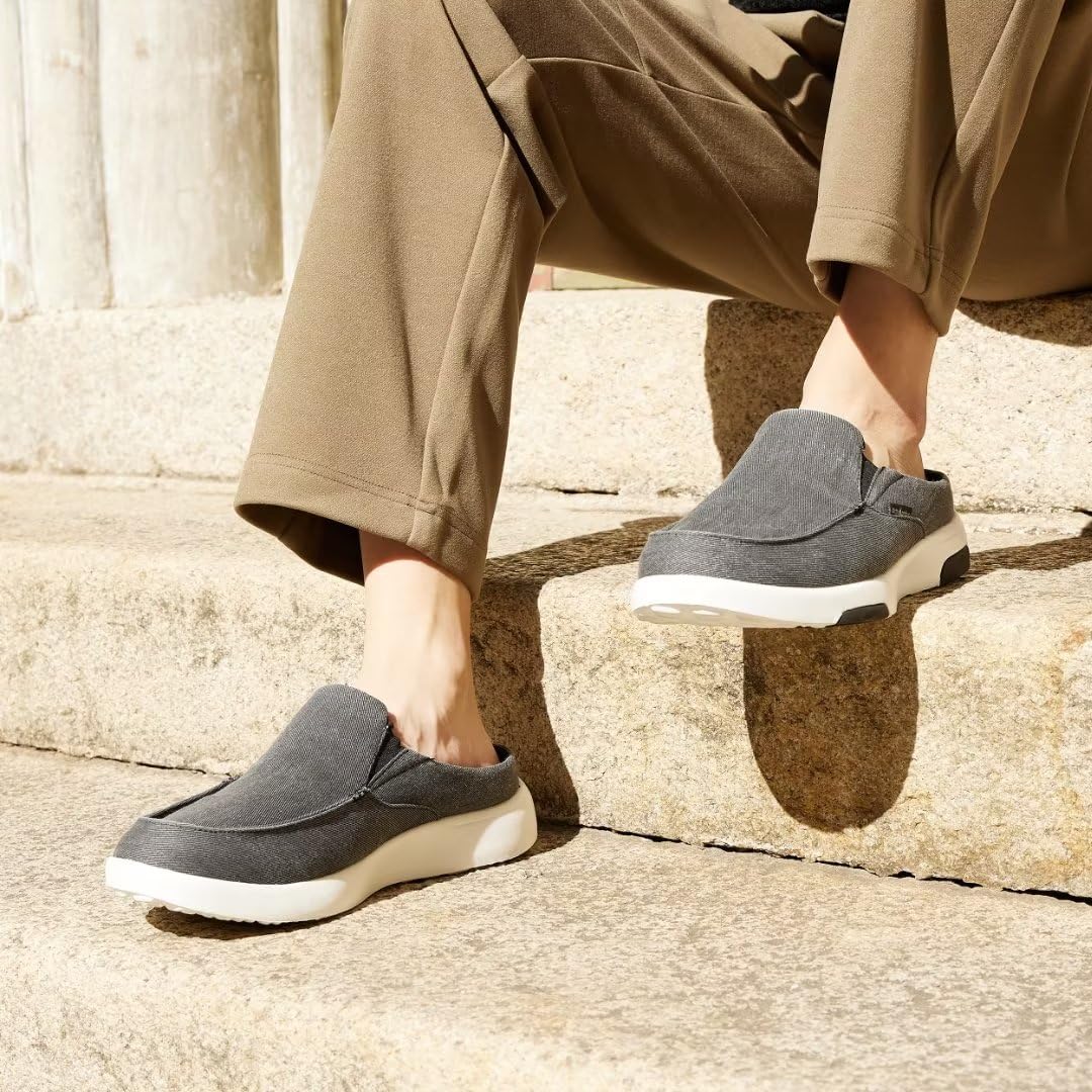 OrthoComfoot Men's Orthopedic Slip-On Loafers - Arch Support Walking Shoes for Plantar Fasciitis & Flat Feet - Comfortable Orthotic Shoes for Foot & Heel Pain Relief - Perfect for Work, Travel & Daily Comfort