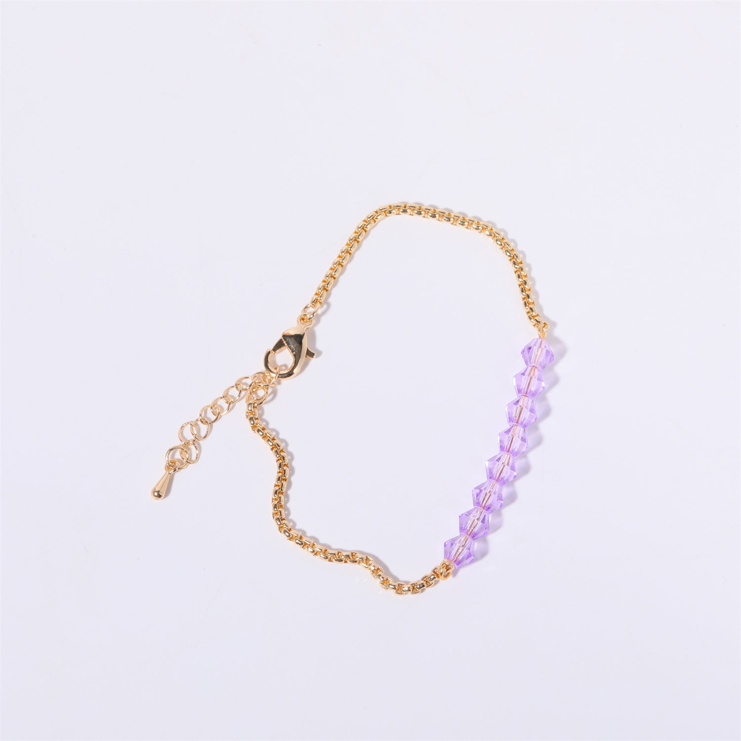 18K Gold Birthstone Beads Chain Bracelet - Personalized Zodiac Jewelry Gift for Women | HSB602 | Perfect for Birthdays, Anniversaries & Special Occasions