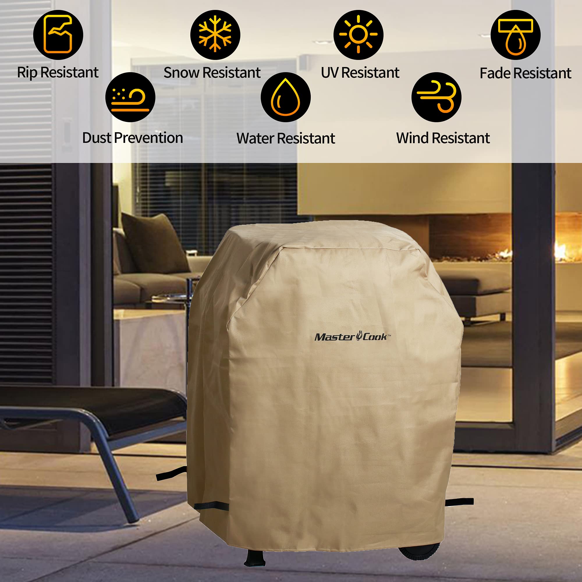 MASTER COOK Heavy Duty Waterproof Gas Grill Cover - 30.31