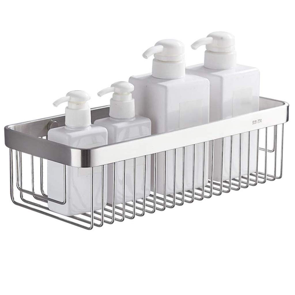 Stainless Steel Shower Caddy - Rustproof Wall Mount Bathroom Organizer (40x14x9cm) for Toiletries Storage | Perfect for Small Spaces, Dorm Showers & Spa-Style Bathrooms