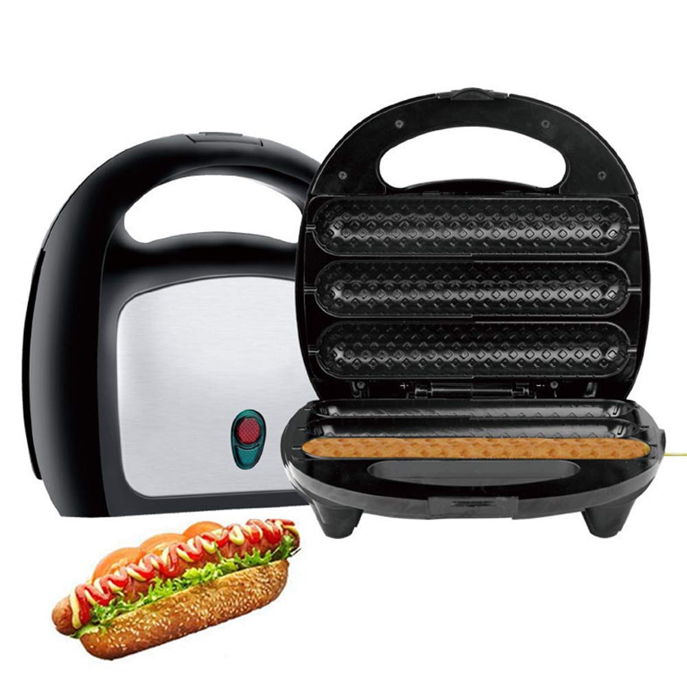 NFY Electric Waffle Sausage Maker - 3-in-1 Breakfast Pan & Hotdog Machine with Crispy French Hot Dog Lolly Sticks - Perfect for Home Kitchen, Camping & Quick Breakfasts