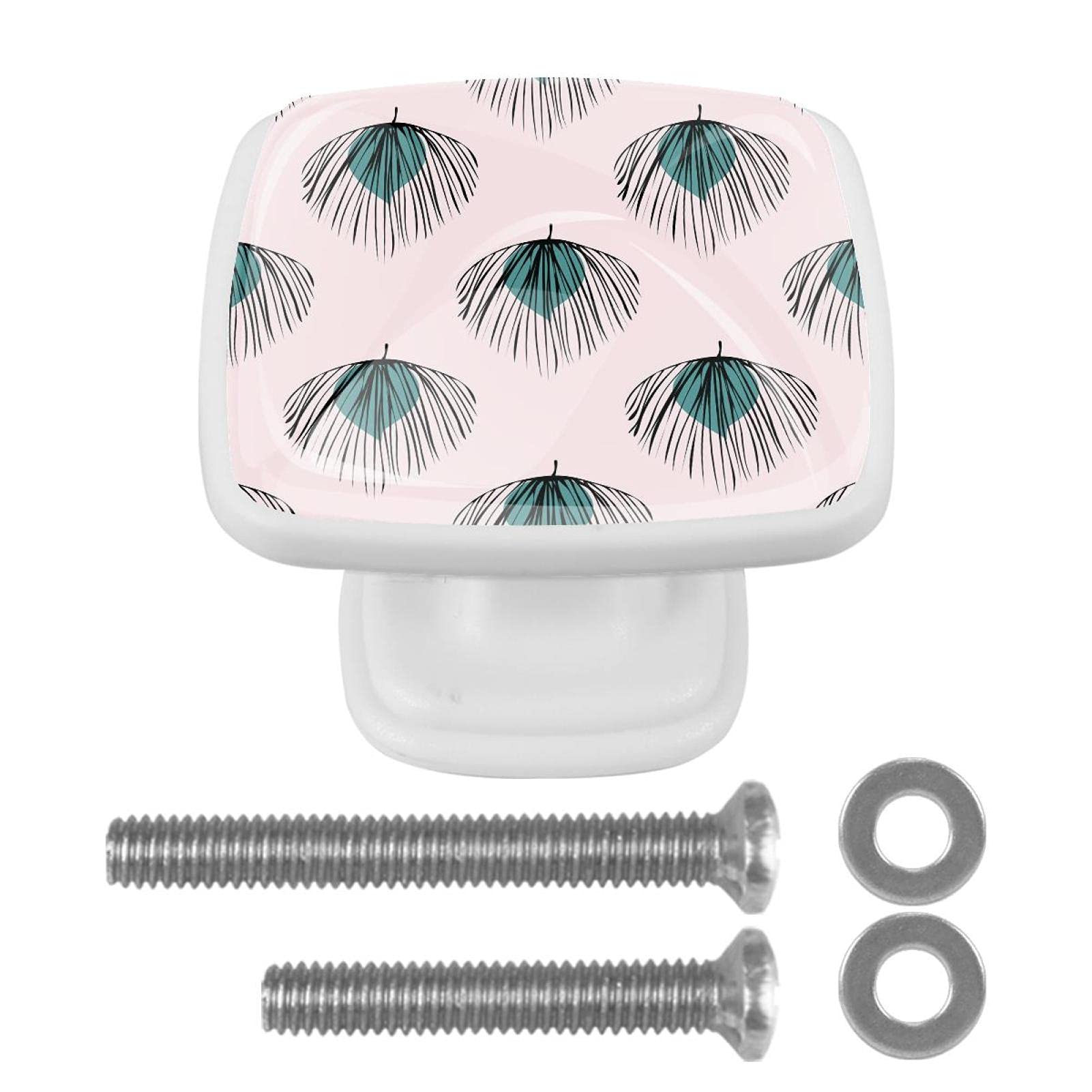 Handmade Monstera Leaf Glass Knobs - 1.18