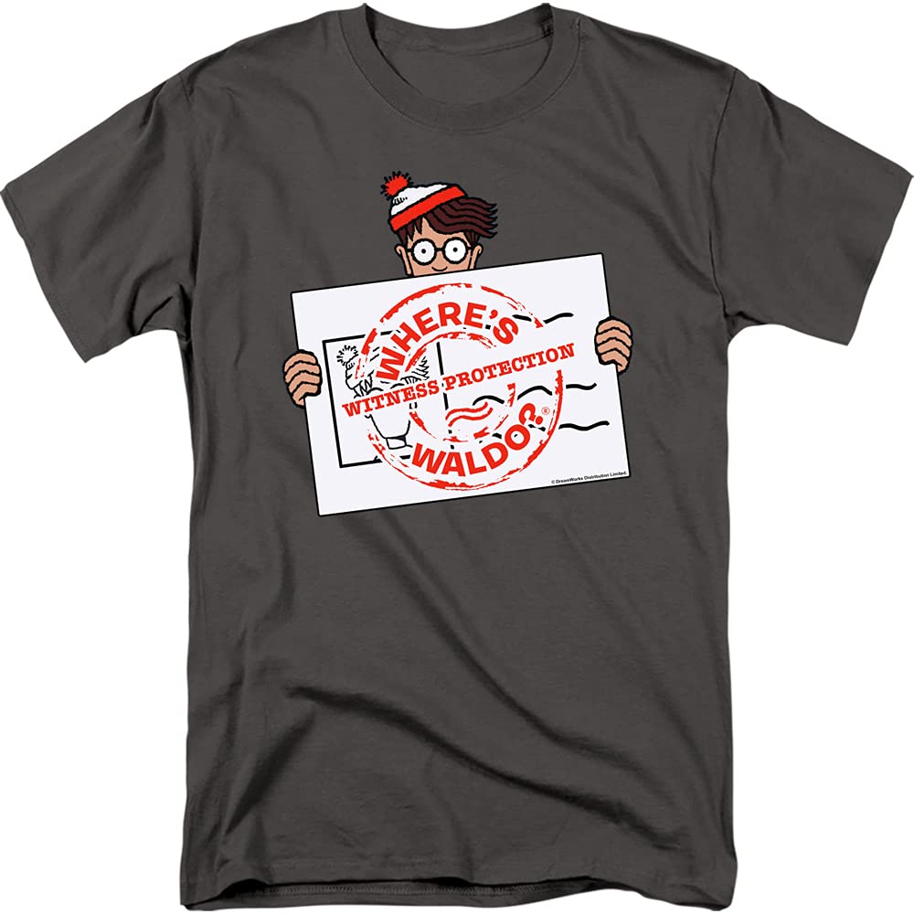 Where's Waldo Witness Protection Unisex Adult T-Shirt | Fun Graphic Novel Tee for Men & Women | Perfect for Cosplay, Parties & Pop Culture Fans
