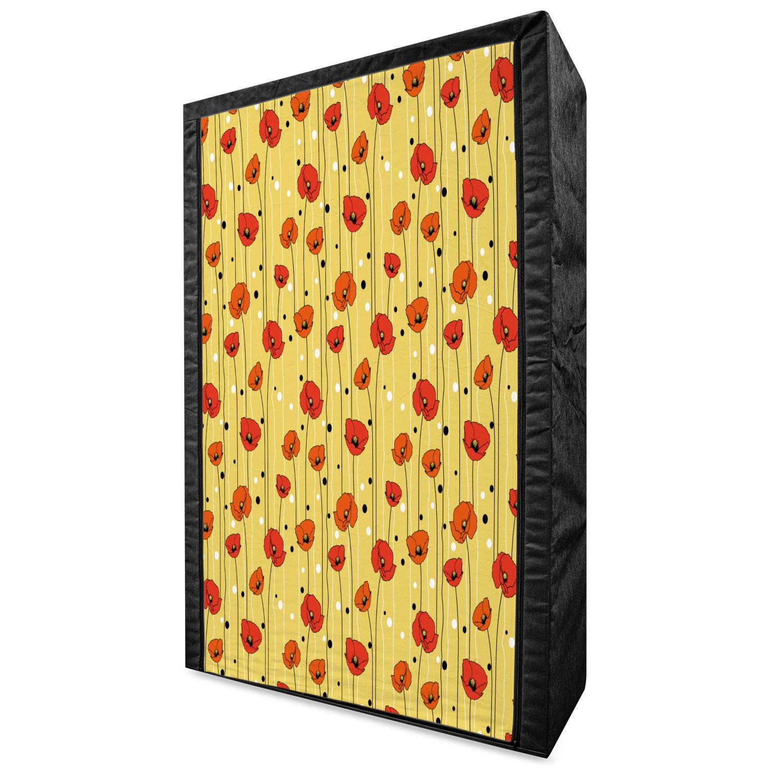 Ambesonne Poppy Flower Portable Fabric Wardrobe - 42.5