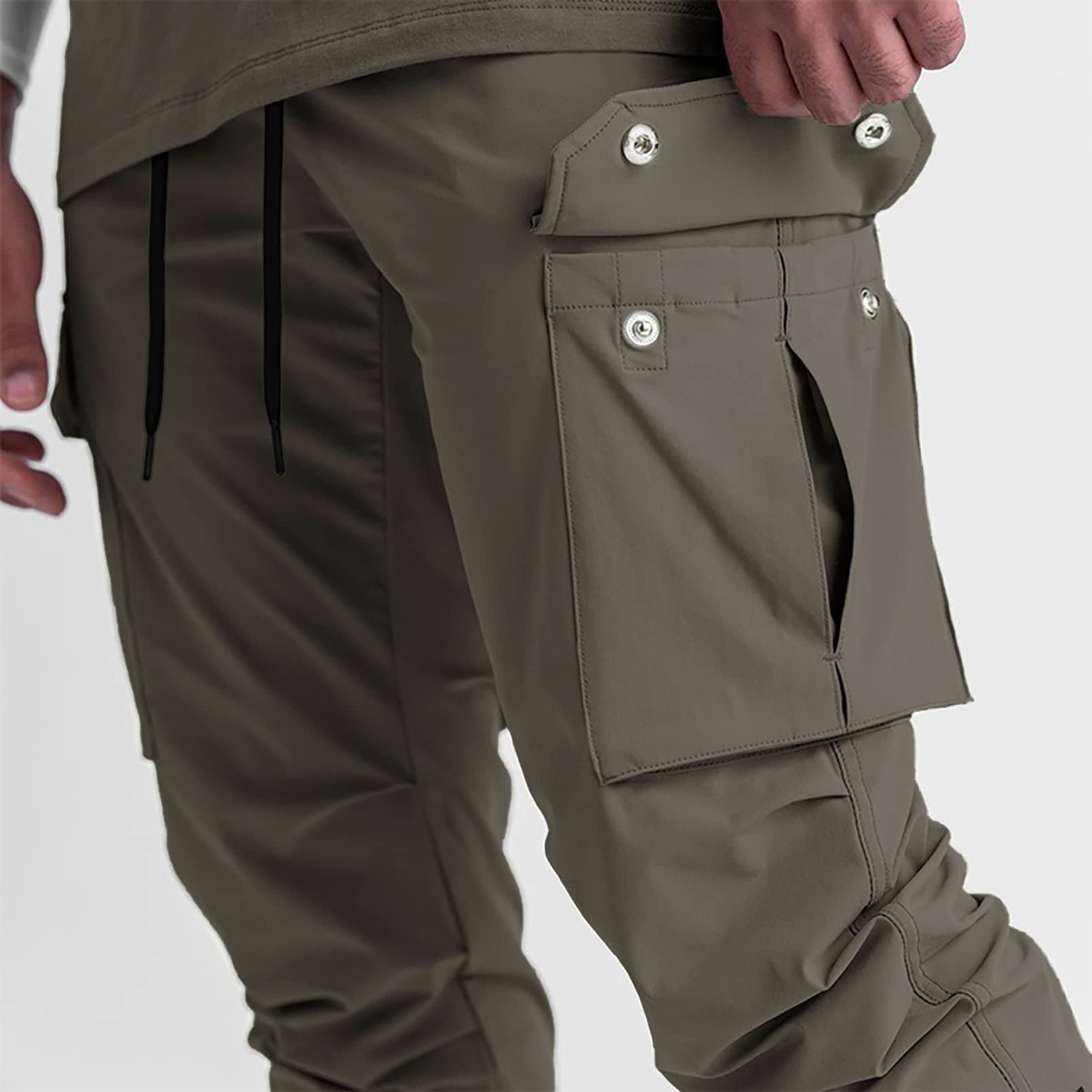BOOMLEMON Men's Slim Cargo Jogger Pants - Lightweight Workout Track Pants for Gym, Running & Athletic Wear with Pockets | Comfortable Casual & Streetwear Style