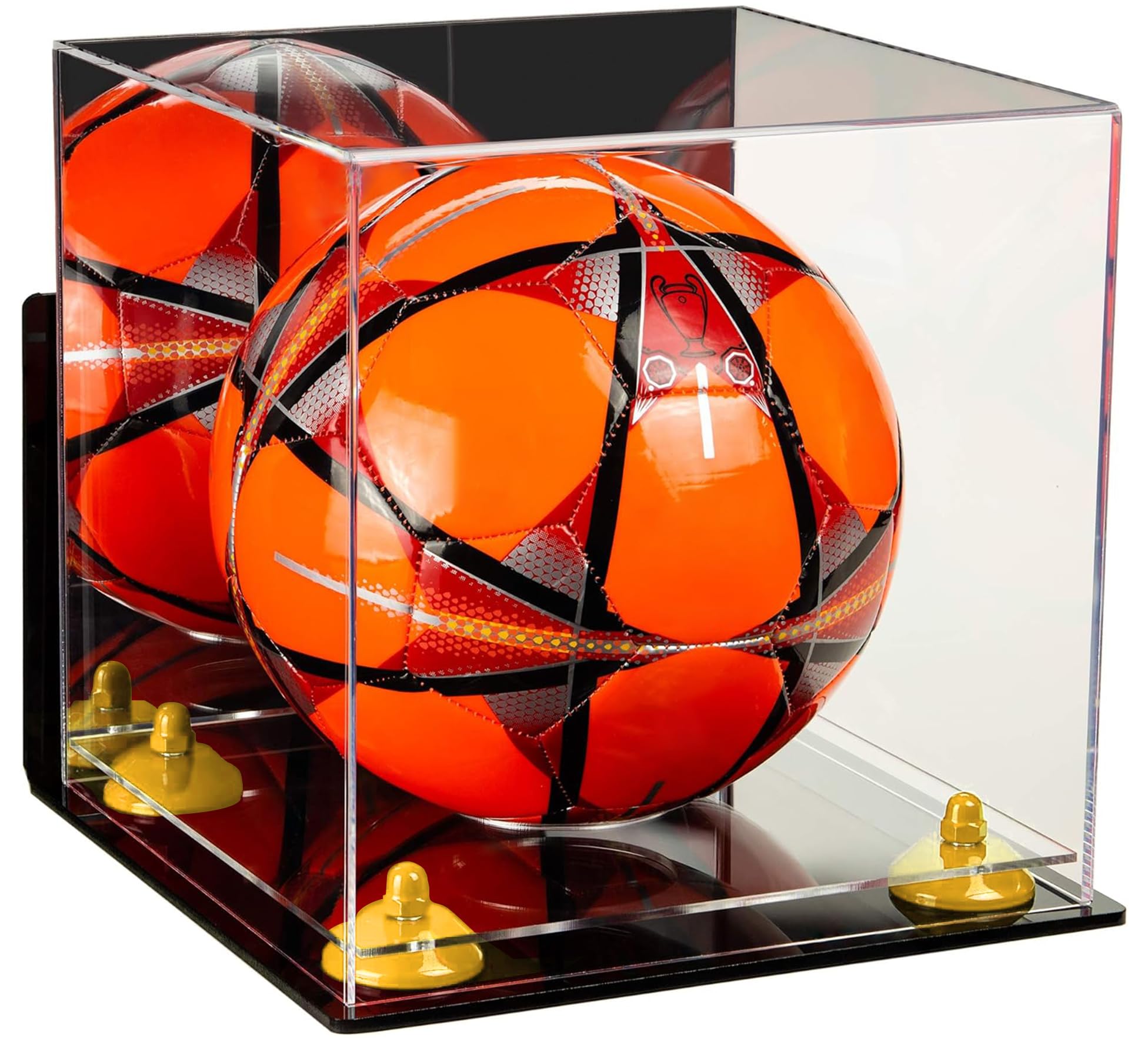Acrylic Soccer Ball Display Case with Stand - Clear Protective Showcase for Collectibles & Memorabilia - Perfect for Home Decor, Sports Fan Gifts, and Trophy Display