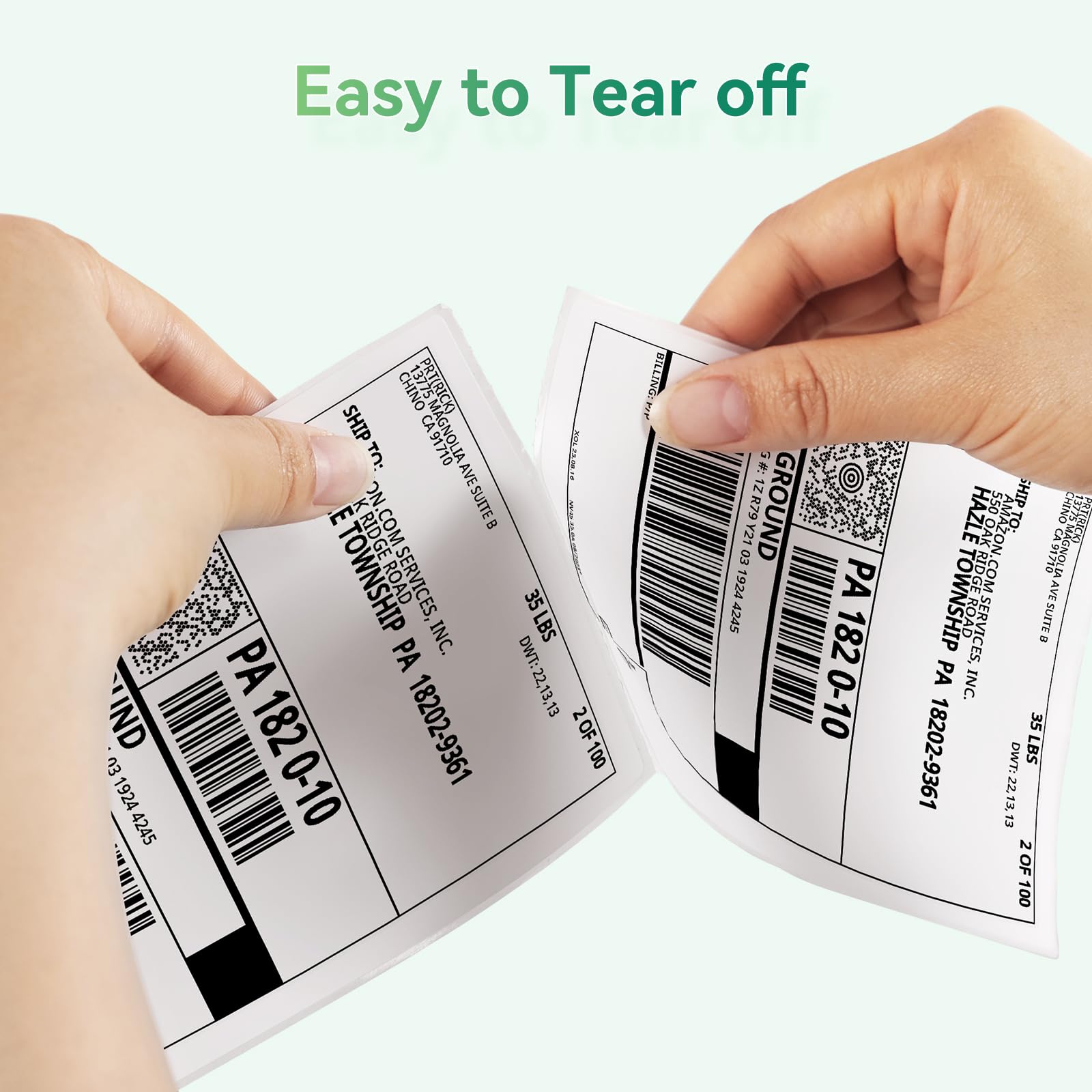 iDPRT 4x6 Thermal Shipping Labels - 500 Fan-Fold Direct Thermal Labels for Label Printers, Strong Adhesive Address Labels for Office & E-Commerce | Perfect for USPS, UPS, FedEx & Amazon FBA Shipments