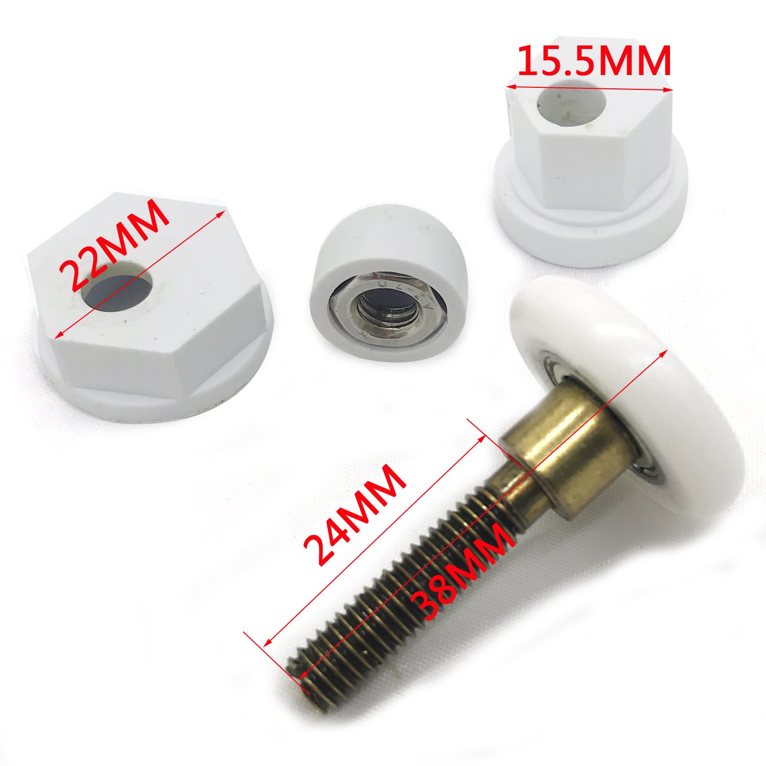 8 Pack 27mm Swivel Shower Door Rollers - Premium Replacement Wheels for Smooth Sliding Glass Shower Doors - Perfect for Bathroom Renovation & Home Maintenance