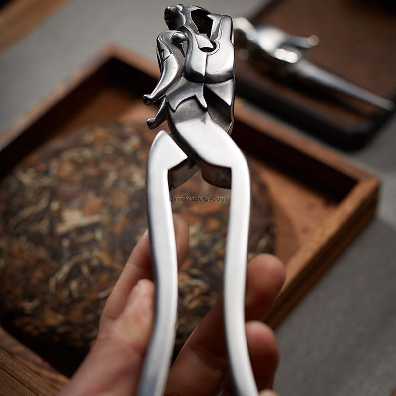 Premium 304 Stainless Steel Dragon Tea Tongs - Traditional Chinese Tea Accessory for Gongfu Tea Ceremony & Loose Leaf Tea Brewing