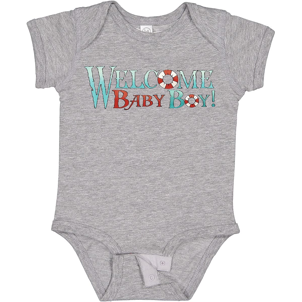 Inktastic Nautical Welcome Baby Boy Bodysuit - Soft Cotton Onesie for Newborns & Infants - Perfect for Baby Showers, Birth Announcements & Photo Shoots