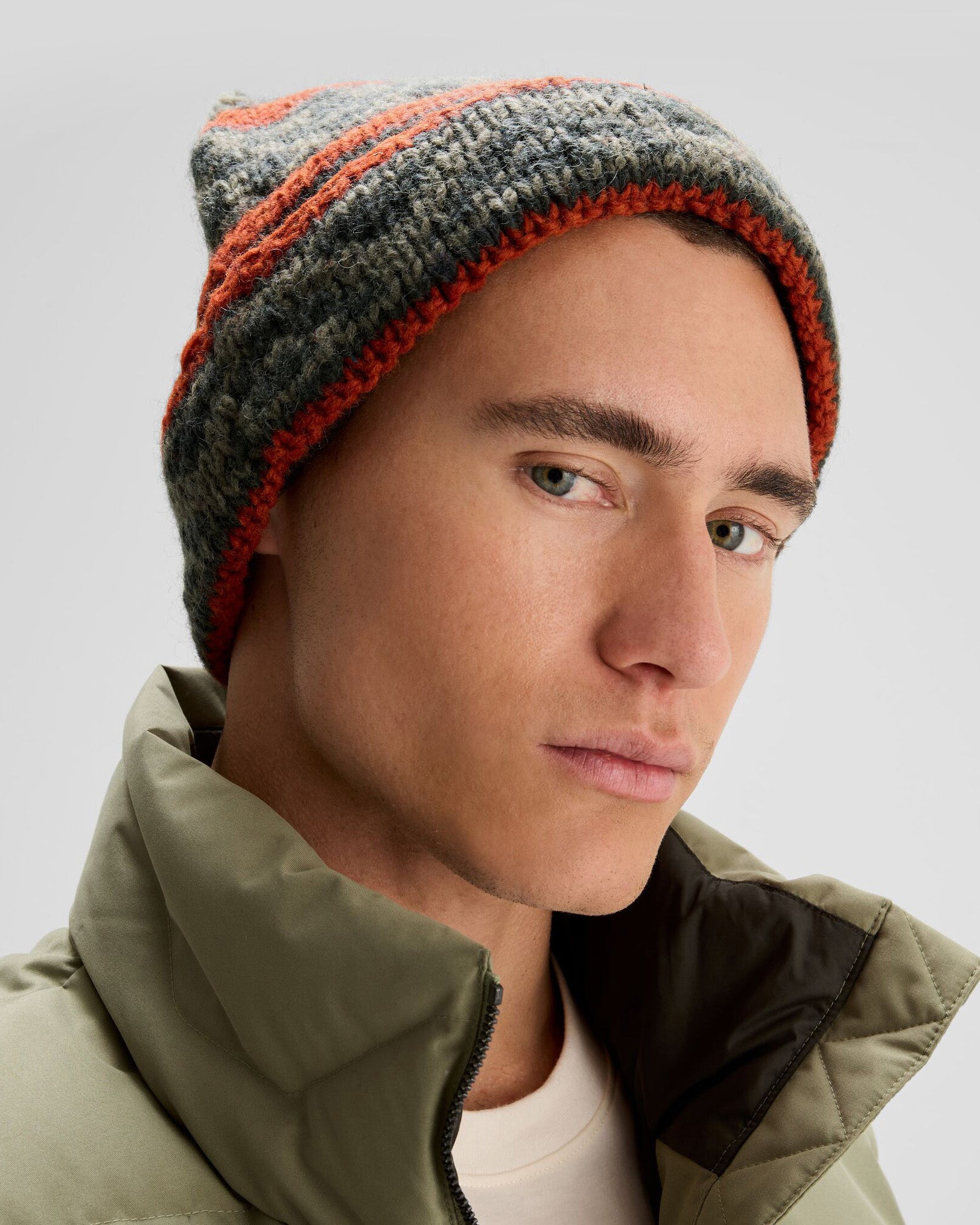 Khusi Beanie - Soft Winter Hat for Men & Women - Beech, Dark Moss, Red Earth - Cozy & Warm for Outdoor Activities, Skiing, Hiking