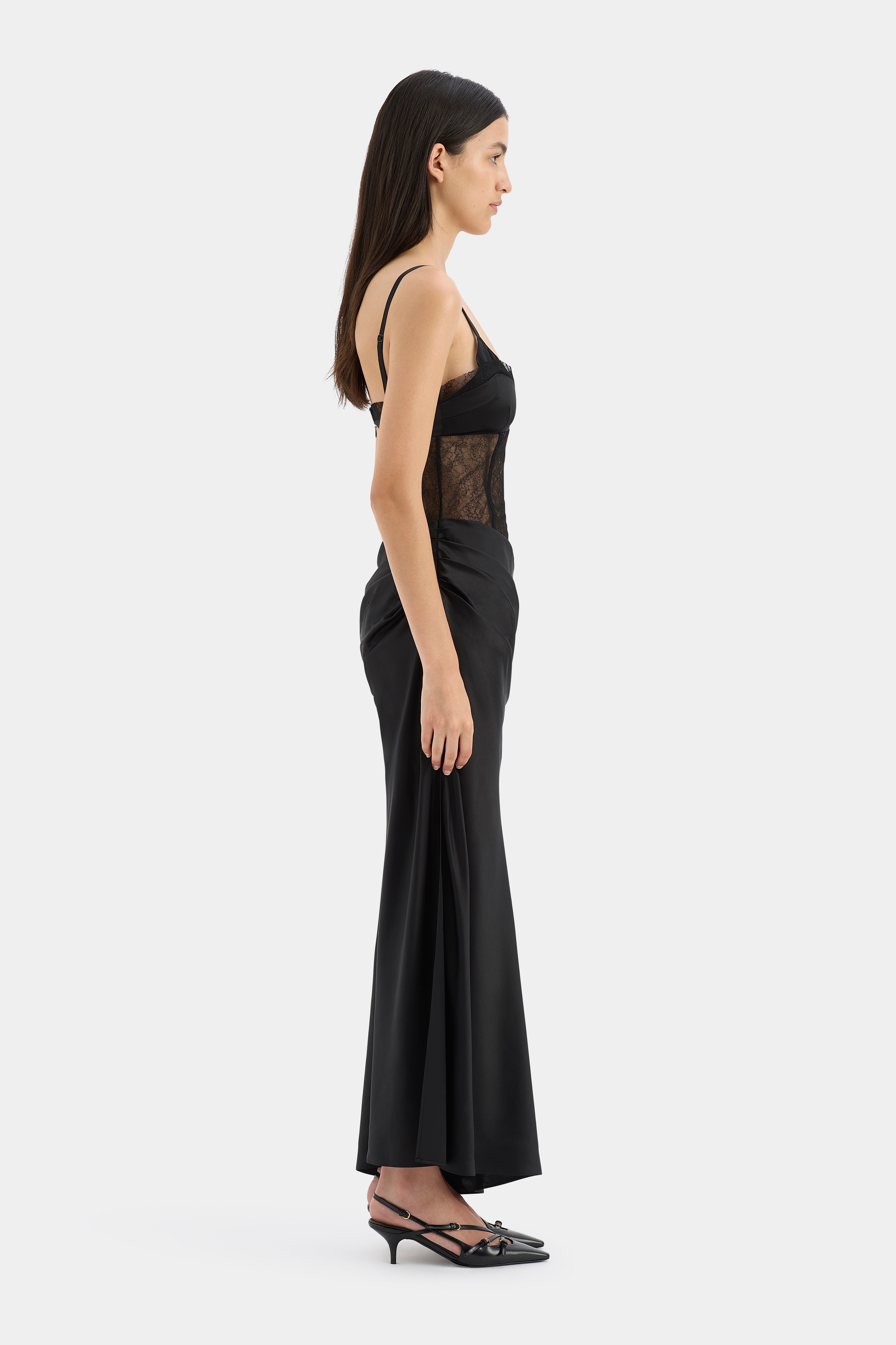Elegant Dunya Draped Gown for Women - Formal Evening Gowns & Special Occasion Dresses - Perfect for Weddings, Galas, and Red Carpet Events