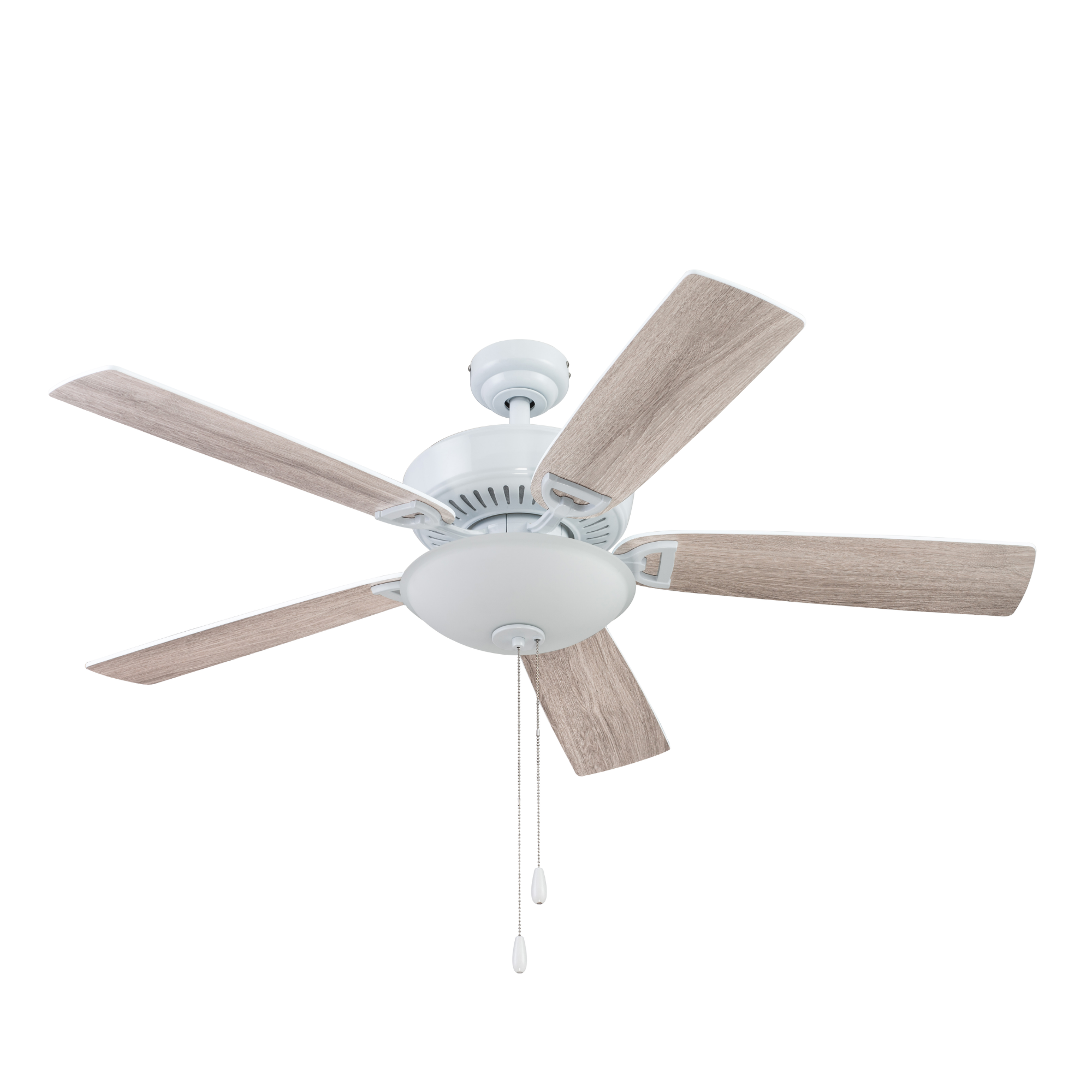 52 Inch White Montlake Ceiling Fan with Pull Chain - Perfect for Living Room, Bedroom, and Outdoor Patio Cooling