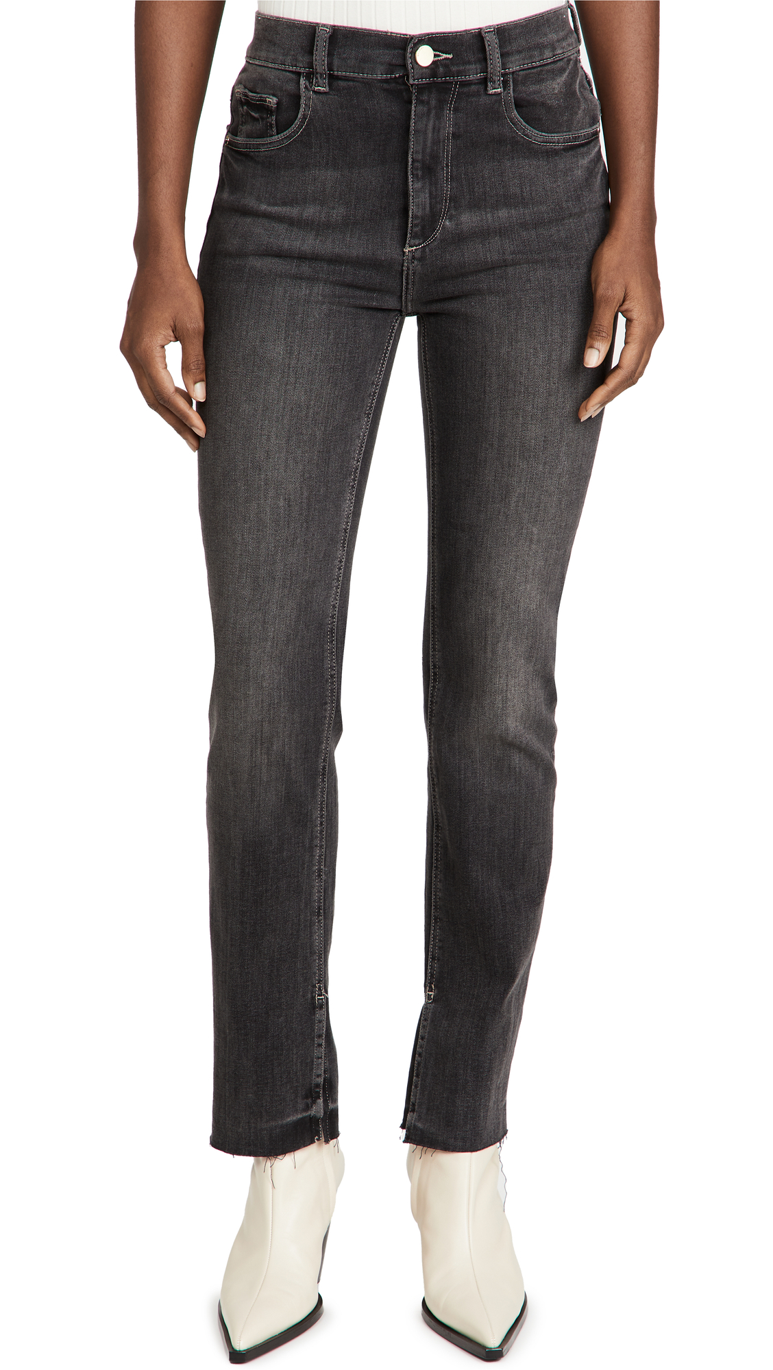 DL1961 Women's Patti Straight High Rise Jeans - Premium Stretch Denim Pants for Everyday Comfort | Perfect for Work, Casual Outings & Weekend Wear