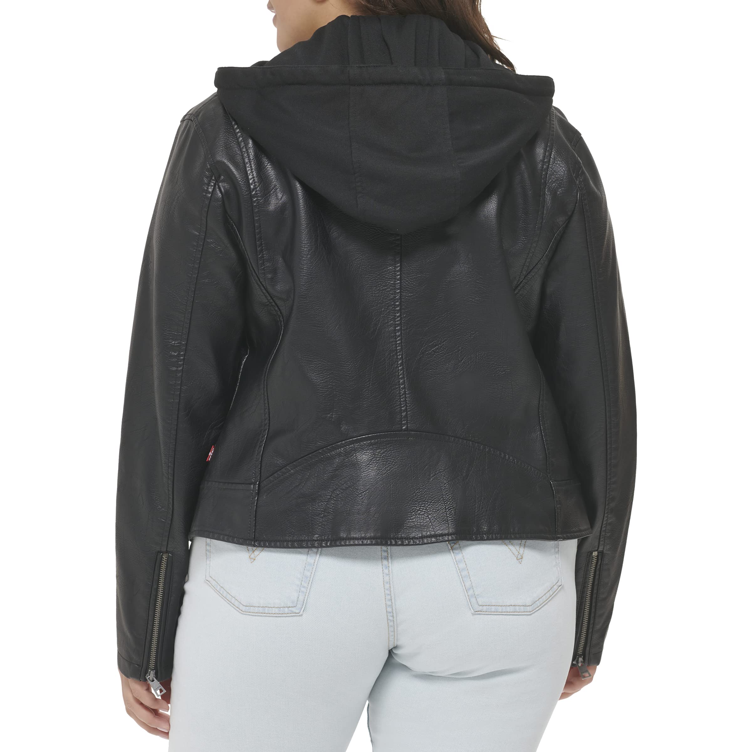 Levi's Women's Classic Faux Leather Motorcycle Jacket - Regular & Plus Size - Stylish Biker Jacket for Casual Outings & Night Rides