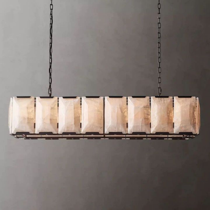 Aubrey Calcite Rectangular Chandelier 54