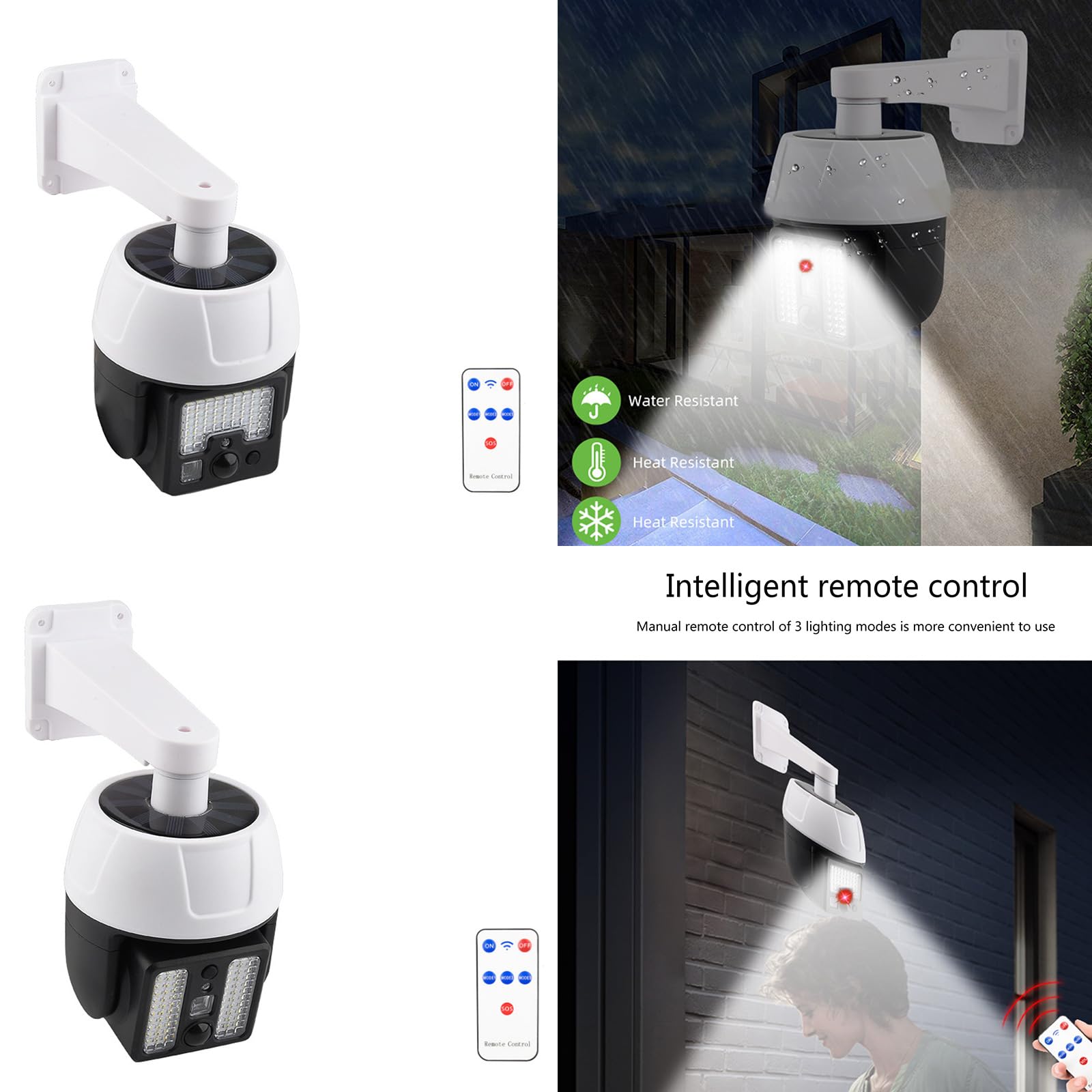 360° Rotating Dome Fake Security Camera with LED Light - Dummy Surveillance Camera for Home, Office & Outdoor Use