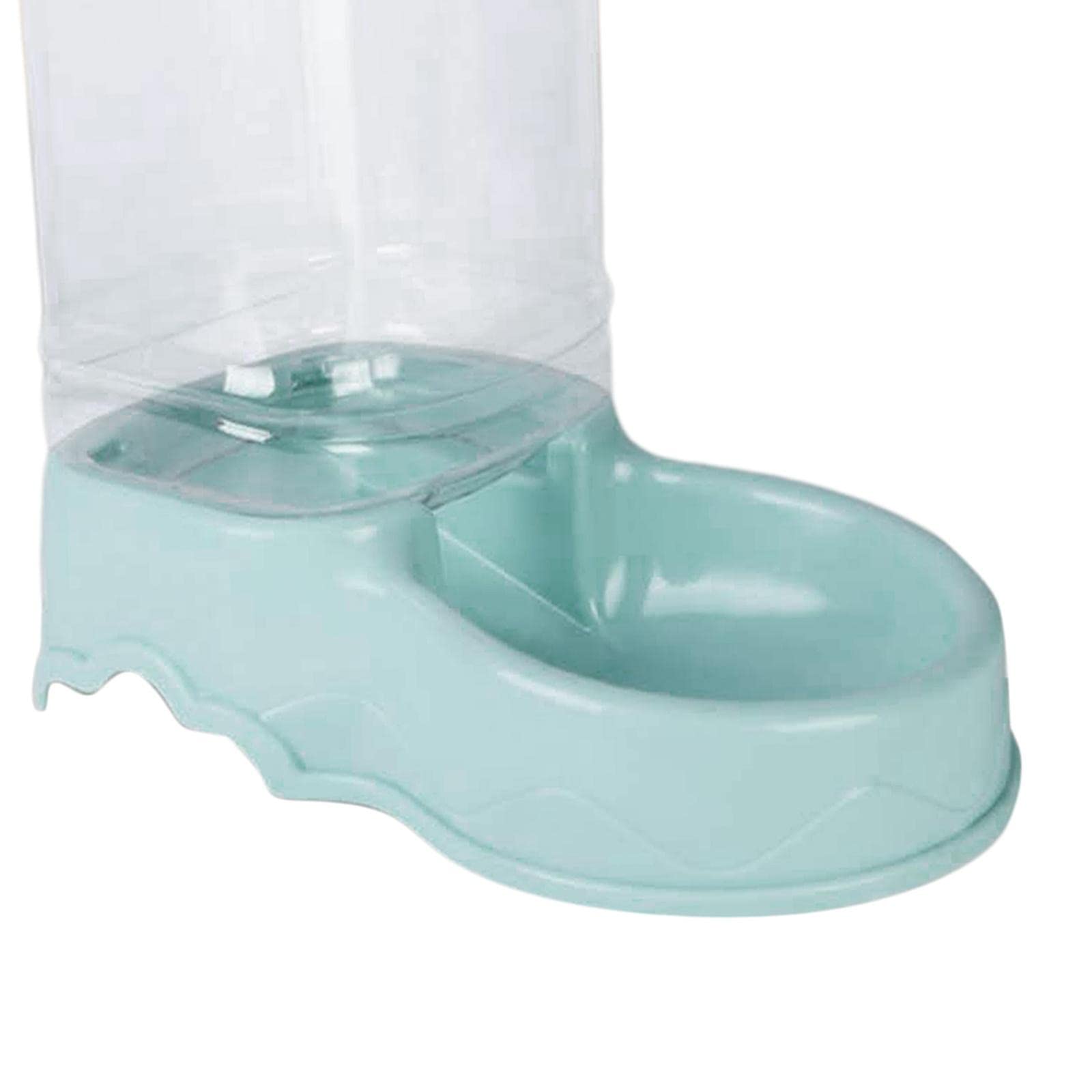 Automatic Pet Water Dispenser and Food Feeder Bowl - Blue Dog Dish for Puppies & Cats - Perfect for Home, Office, or Travel Use