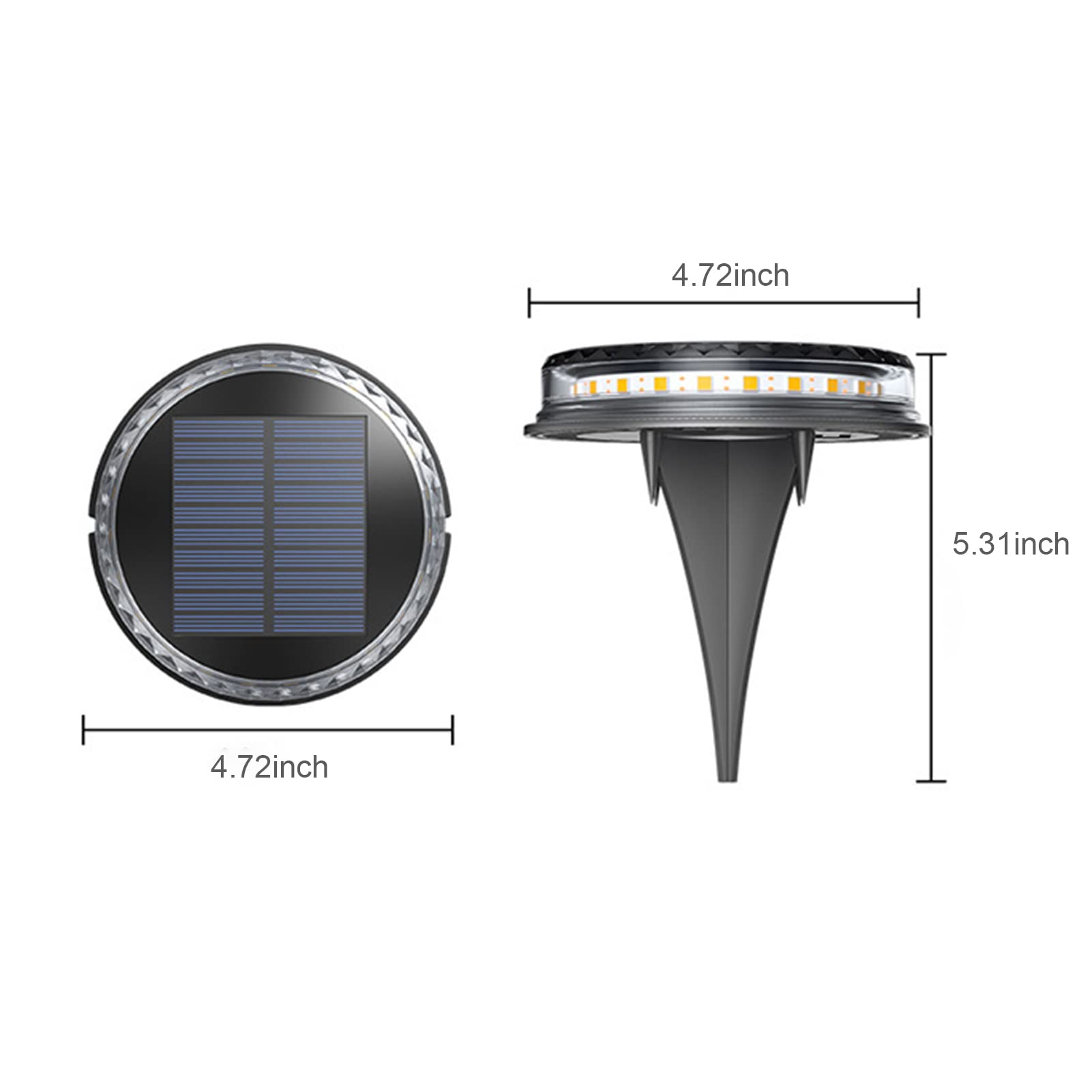 Matybobe Solar Ground Lights - Waterproof Outdoor Solar Garden Lights with Auto On/Off, LED Landscape Lighting for Lawn, Yard, Walkway, Patio - Perfect for Garden Decor, Pathway Illumination & Outdoor Party Lighting