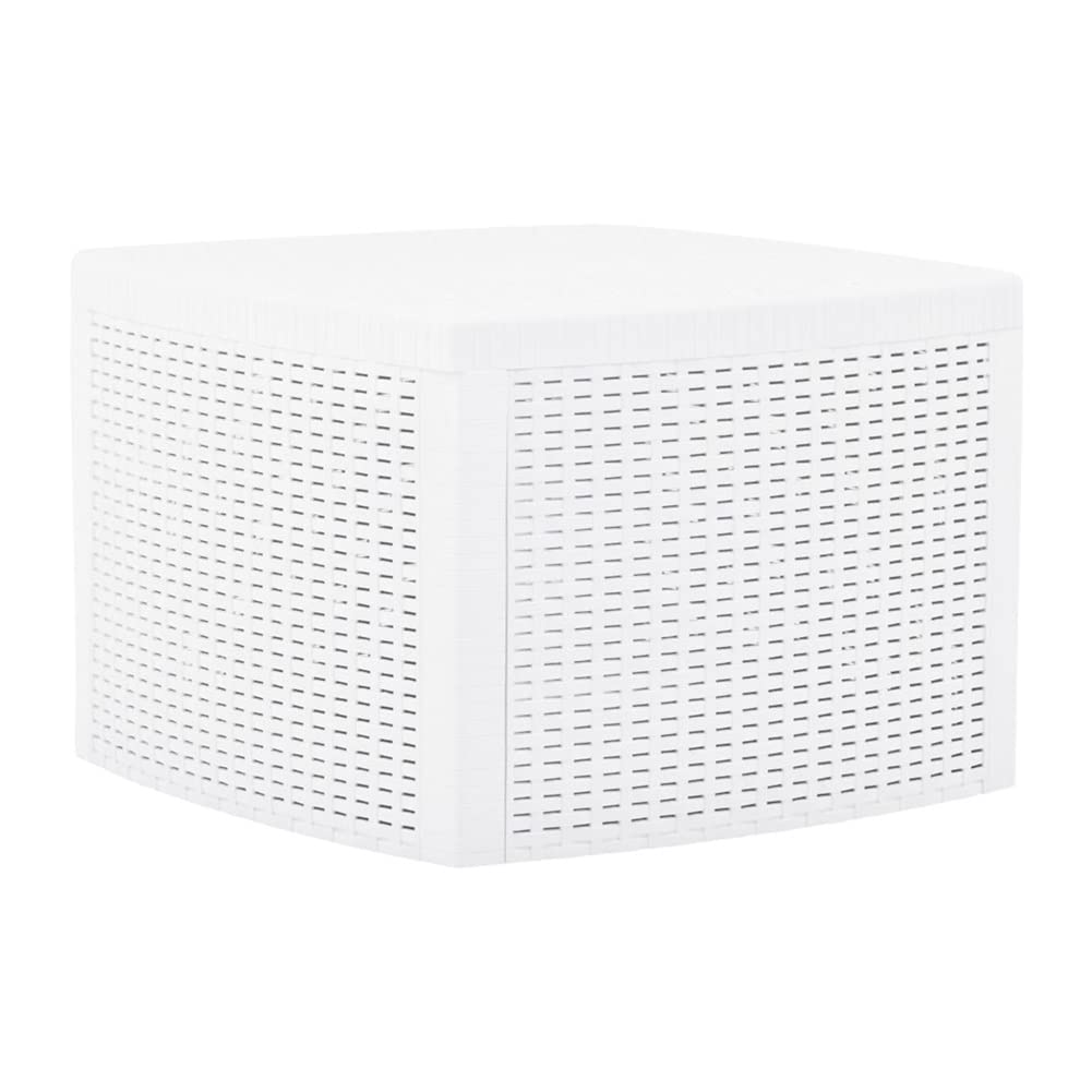 White Outdoor Patio Side Table - 21.3