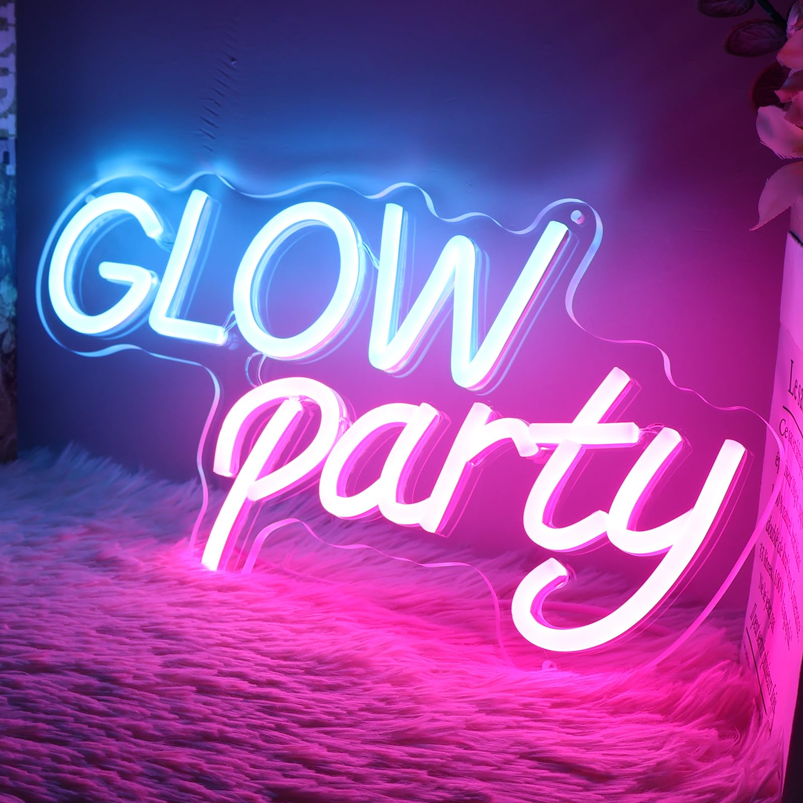 15'' Pink LED Neon Light Sign for Kids - Glow Party Wall Decor with Remote Dimmer & USB Power, Perfect for Baby Room, Bedroom, Home Store, and Business - Ideal for Birthday Parties, Nursery Decor, and Retail Displays