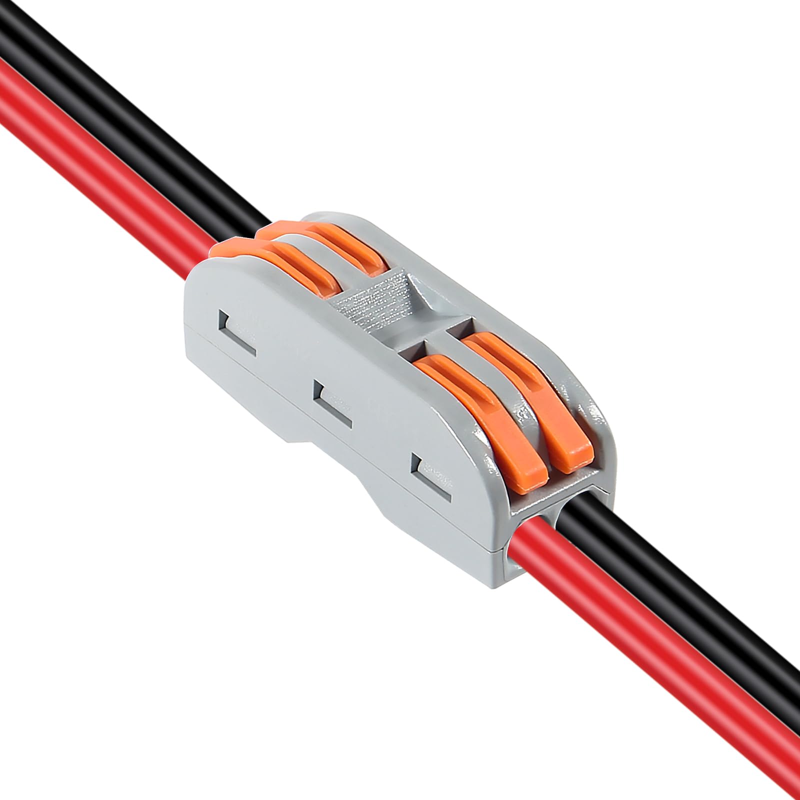 10pcs Lever Wire Connectors 2 Circuit Inline Splices - Electrical Wire Connector SPL-2 Lever Nuts for 28-12 AWG - Quick Connect Splice Wire Connectors for Home Wiring, Automotive & DIY Electrical Projects