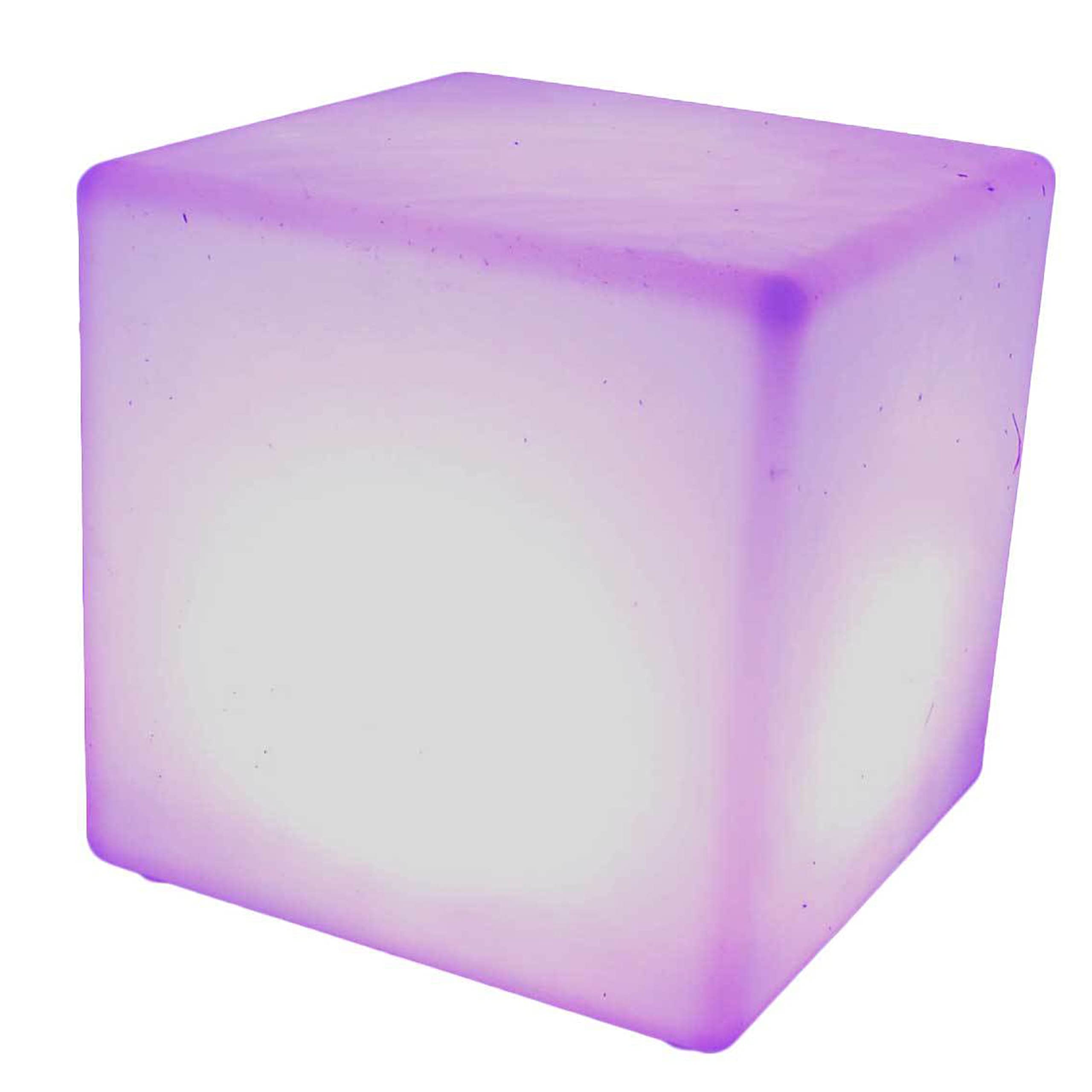 16x16 Inch Outdoor Color Changing LED Light Cube with Wireless Remote - Weatherproof Rechargeable Block Seat for Pool, Spa, Patio - 16 Vibrant Colors - Perfect for Backyard Parties, Garden Decor & Nighttime Ambiance