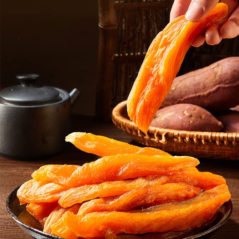 Organic Dried Sweet Potato Snacks - 17.6oz/500g - Gluten-Free, Vegan, Non-GMO Sweet Potato Fries - Perfect for Healthy Snacking, Lunch Boxes & On-the-Go Nutrition