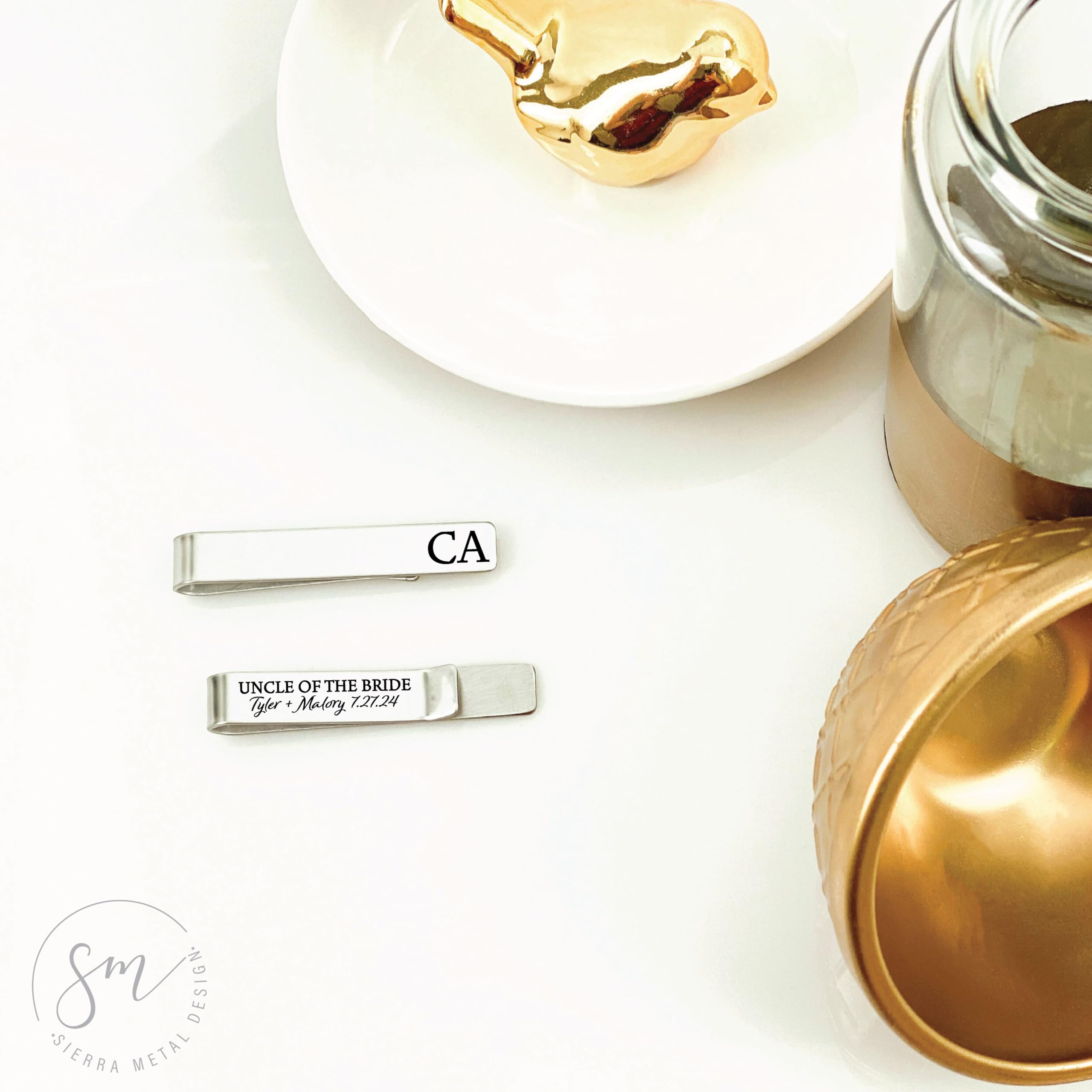 Personalized Uncle of the Bride Tie Clip - Elegant Wedding Gift for Groom's Brother, Bride's Uncle & Parents - Perfect for Wedding Ceremonies, Receptions & Formal Family Events - UNCLE-BRIDE-TIE