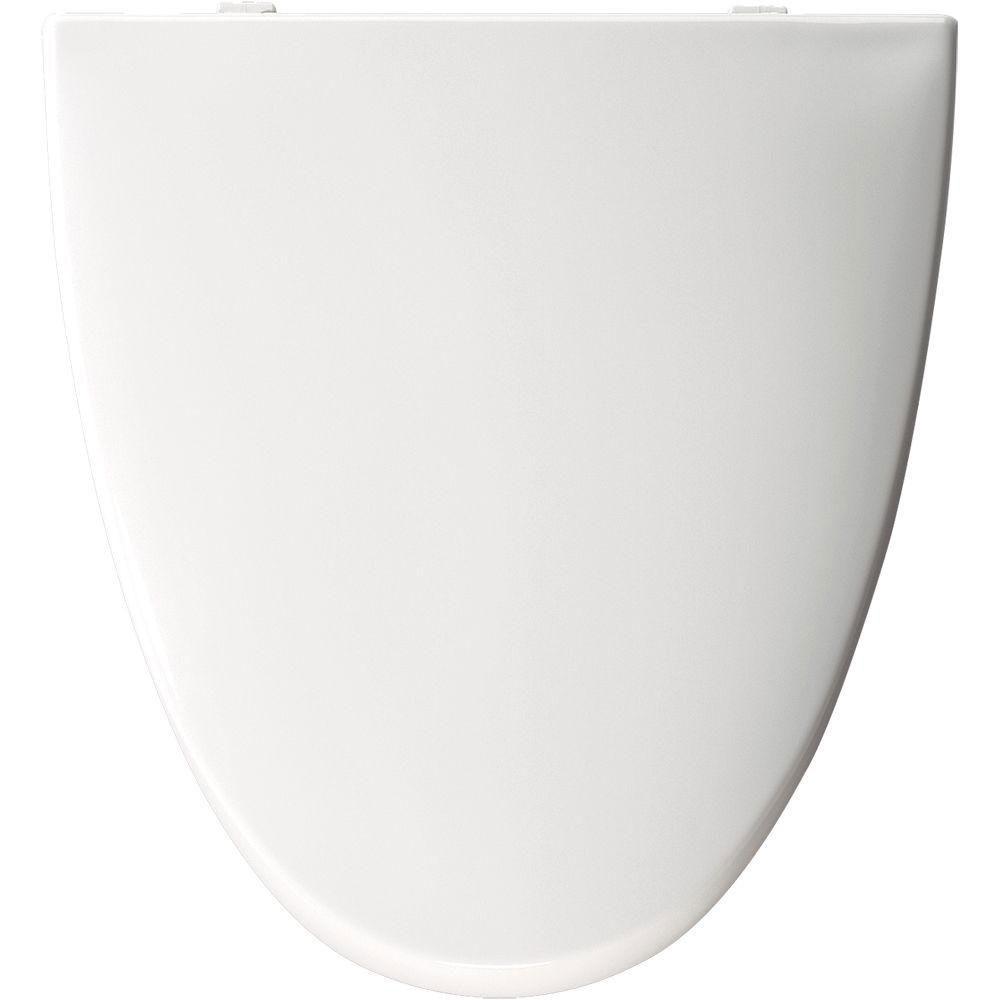 Bemis Elongated White Closed Front Toilet Seat 777187 - Durable & Comfortable Bathroom Upgrade for Home & Commercial Use