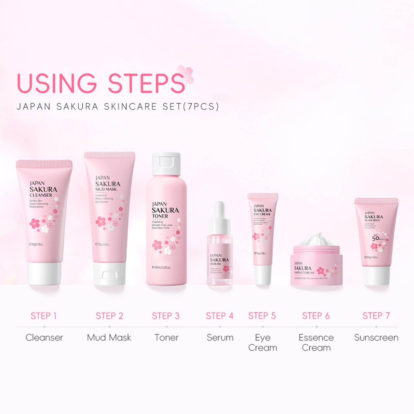 Premium Skincare Gift Set for Women - Complete Facial Care Kit with Cleanser, Toner, Serum, Moisturizer, Mud Mask, Eye Cream & SPF | Perfect for Teens, Moms & Self-Care Routines | Daily Beauty Regimen & Spa Night Essentials