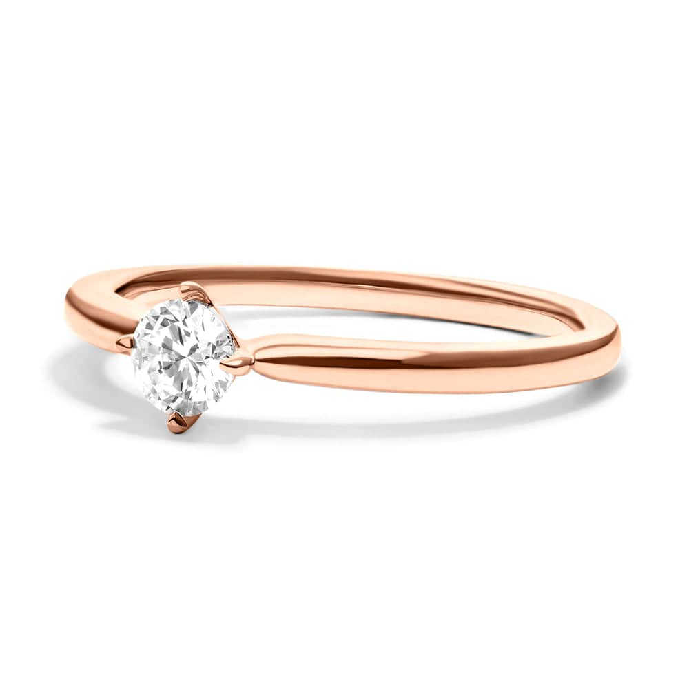 Petite Round Cut Lab Grown Diamond Solitaire Promise Ring for Women - Elegant Minimalist Engagement & Anniversary Jewelry Gift