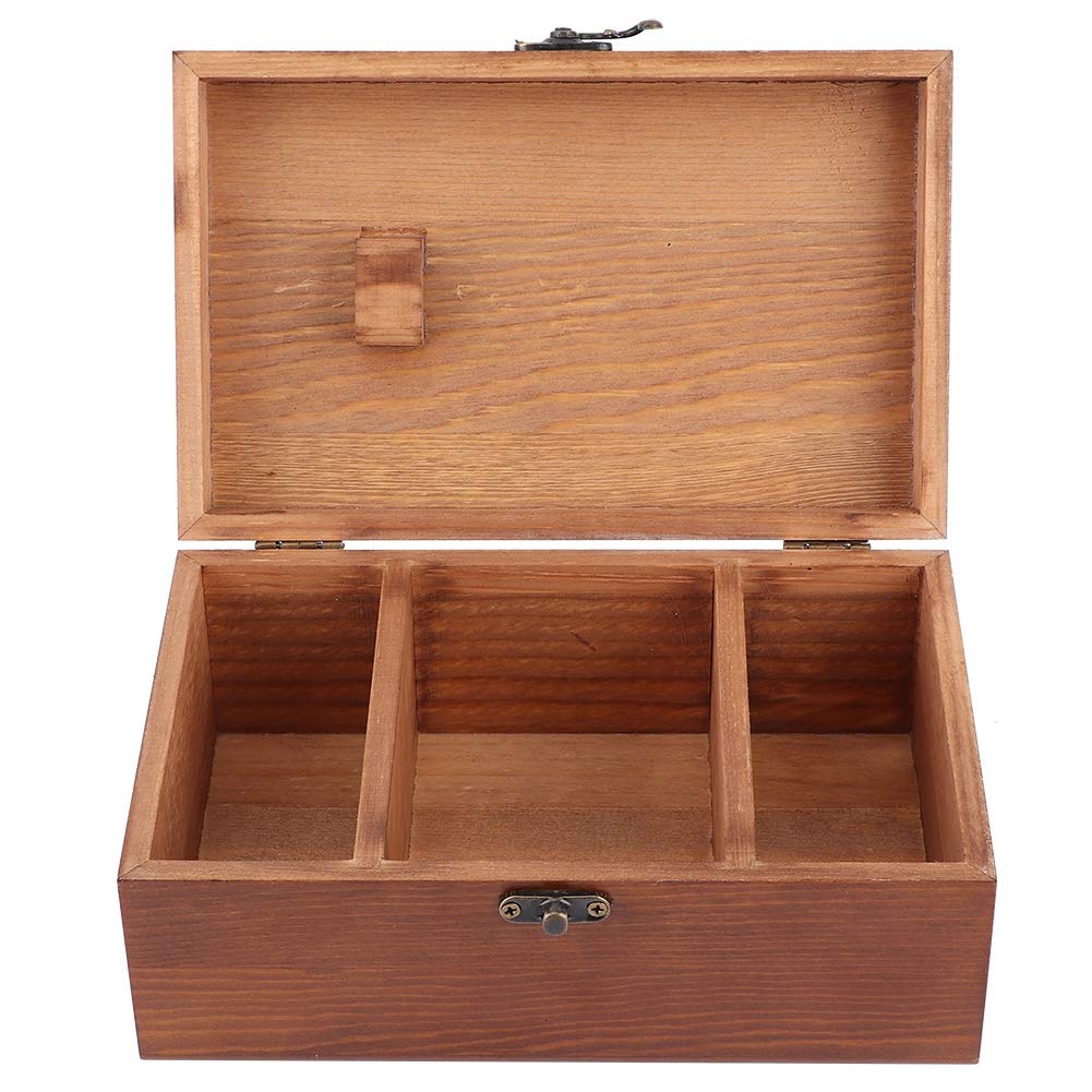 Vintage Wooden Sewing Box with Slotted Spoon - DIY Sewing Storage Organizer for Needles, Threads & Tools (Taraxacum Pattern) - Perfect for Craft Rooms, Home Decor & Sewing Projects