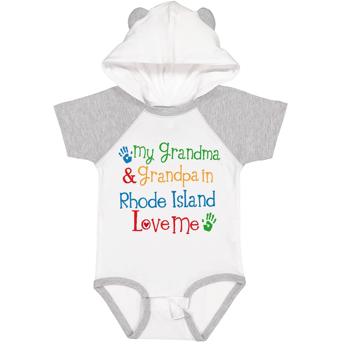 Inktastic Rhode Island Grandma Loves Me Baby Bodysuit - Cute Infant Onesie for Newborns & Toddlers - Perfect for Family Photos, Holidays & Grandparent Visits