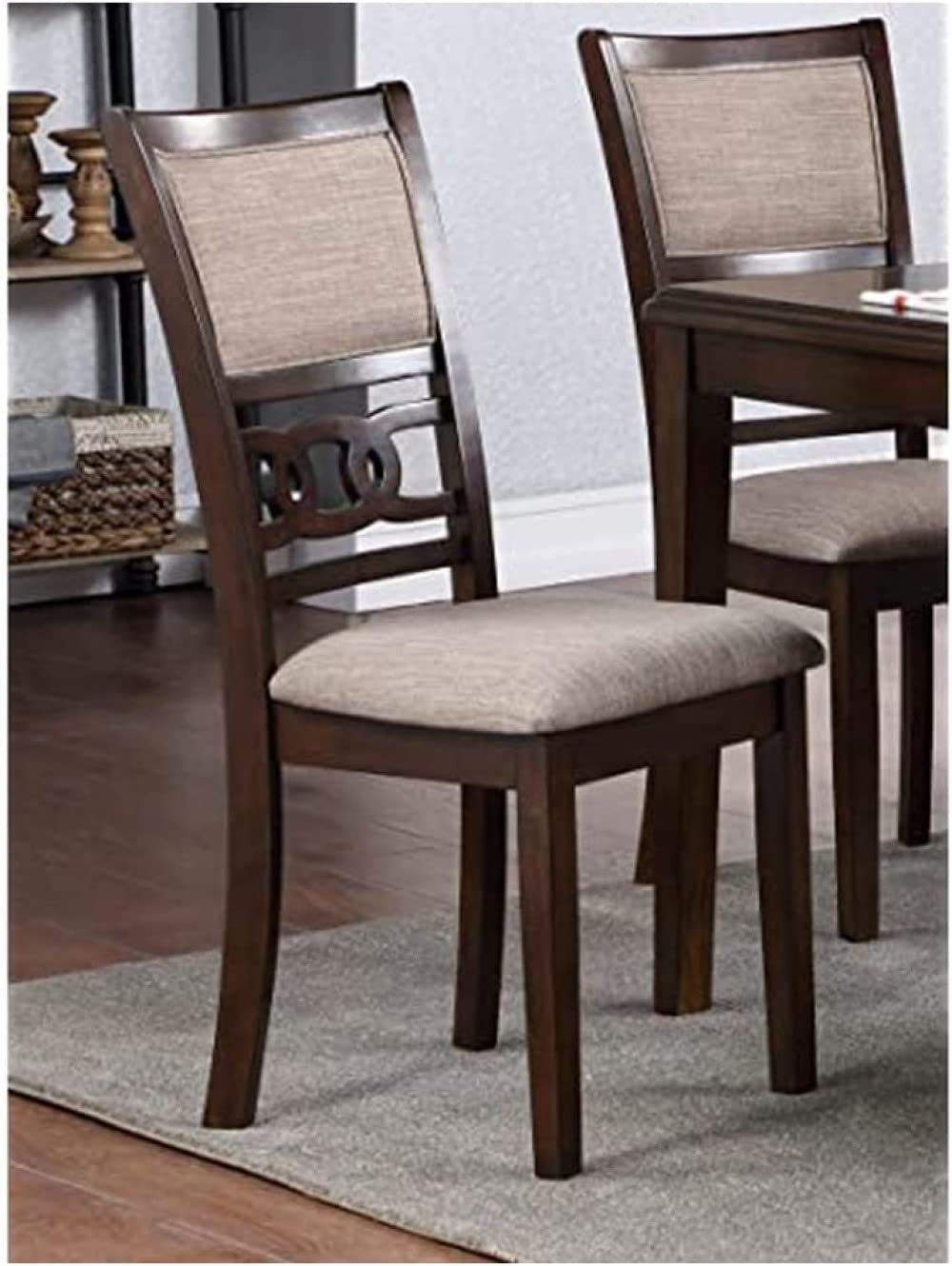 Premium Gia Dining Chairs Set of 2 - Classic Cherry Brown Wooden Chairs for Kitchen, Dining Room & Breakfast Nook - Comfortable & Stylish Home Furniture