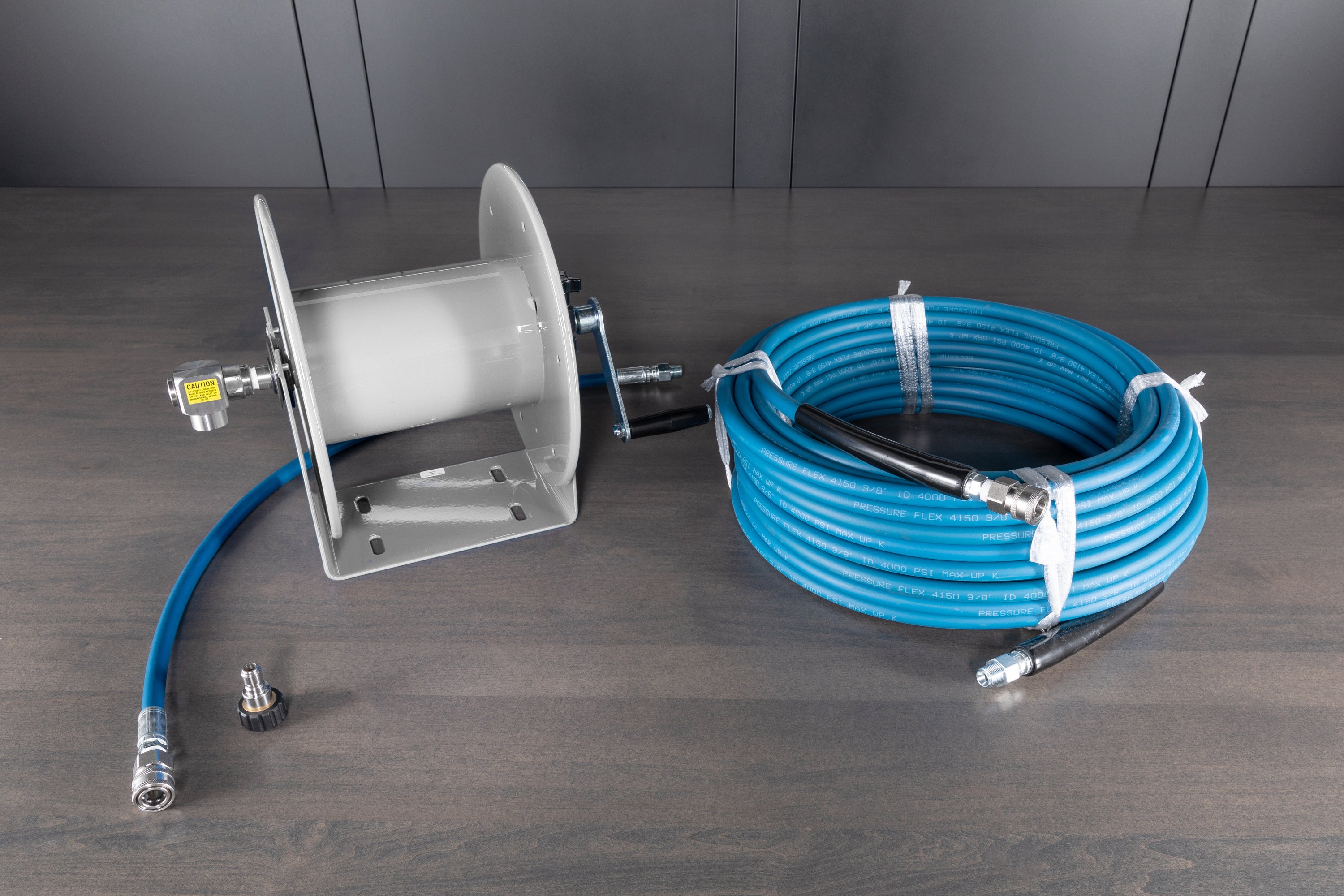 Upgraded Wall Mount Hose Reel Kit - Heavy Duty Garden Hose Holder for Outdoor Watering, Car Washing & Yard Cleaning