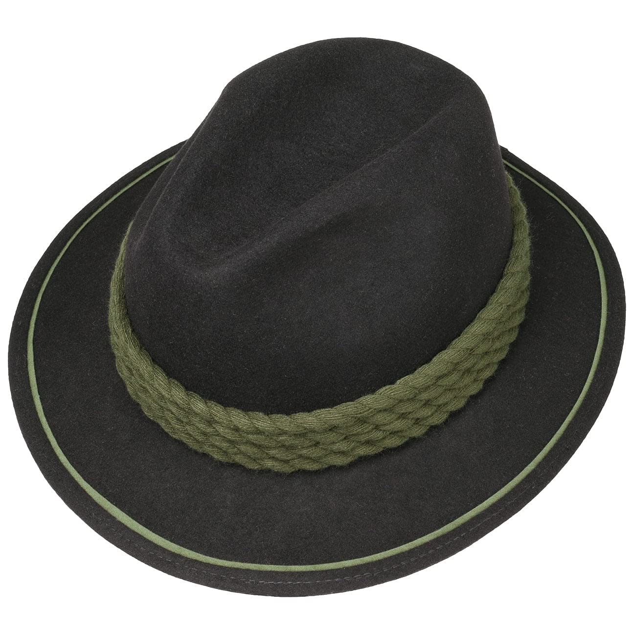 Lierys Authentic Tyrolean Hat for Men - Traditional Alpine Wool Fedora - Made in EU - Perfect for Oktoberfest, Hiking & Winter Fashion