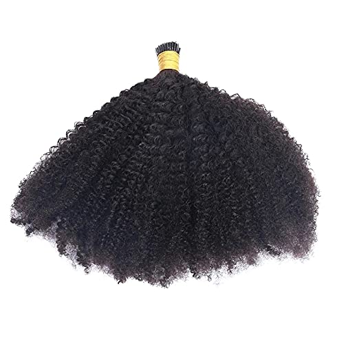 Mongolian Afro Kinky Curly I-Tip Hair Extensions 4B 4C Virgin Human Hair - 30 Inch Microlink Extensions for Black Women | Natural Looking Protective Style for Daily Wear & Special Occasions