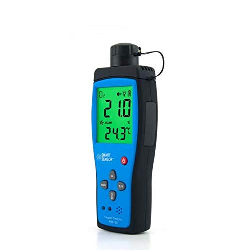 Portable Digital Oxygen Detector AR8100 - Smart O2 Meter with Temperature Measurement for Home, Travel & Industrial Use - 25% Oxygen Level Detection