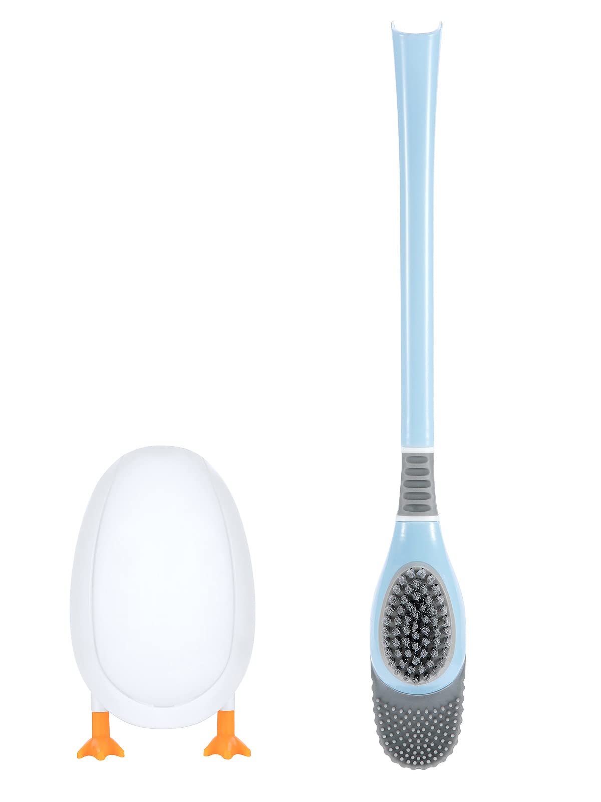 Duck Toilet Brush Set with Holder - No-Slip Long Handle for Bathroom Cleaning