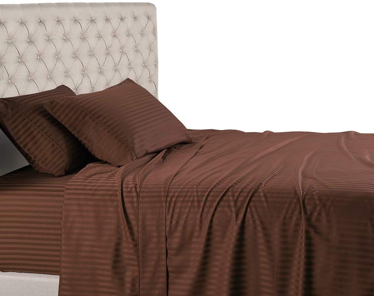 Premium 100% Egyptian Cotton Sheet Set - 600 Thread Count, Deep Pocket King (Fits 16