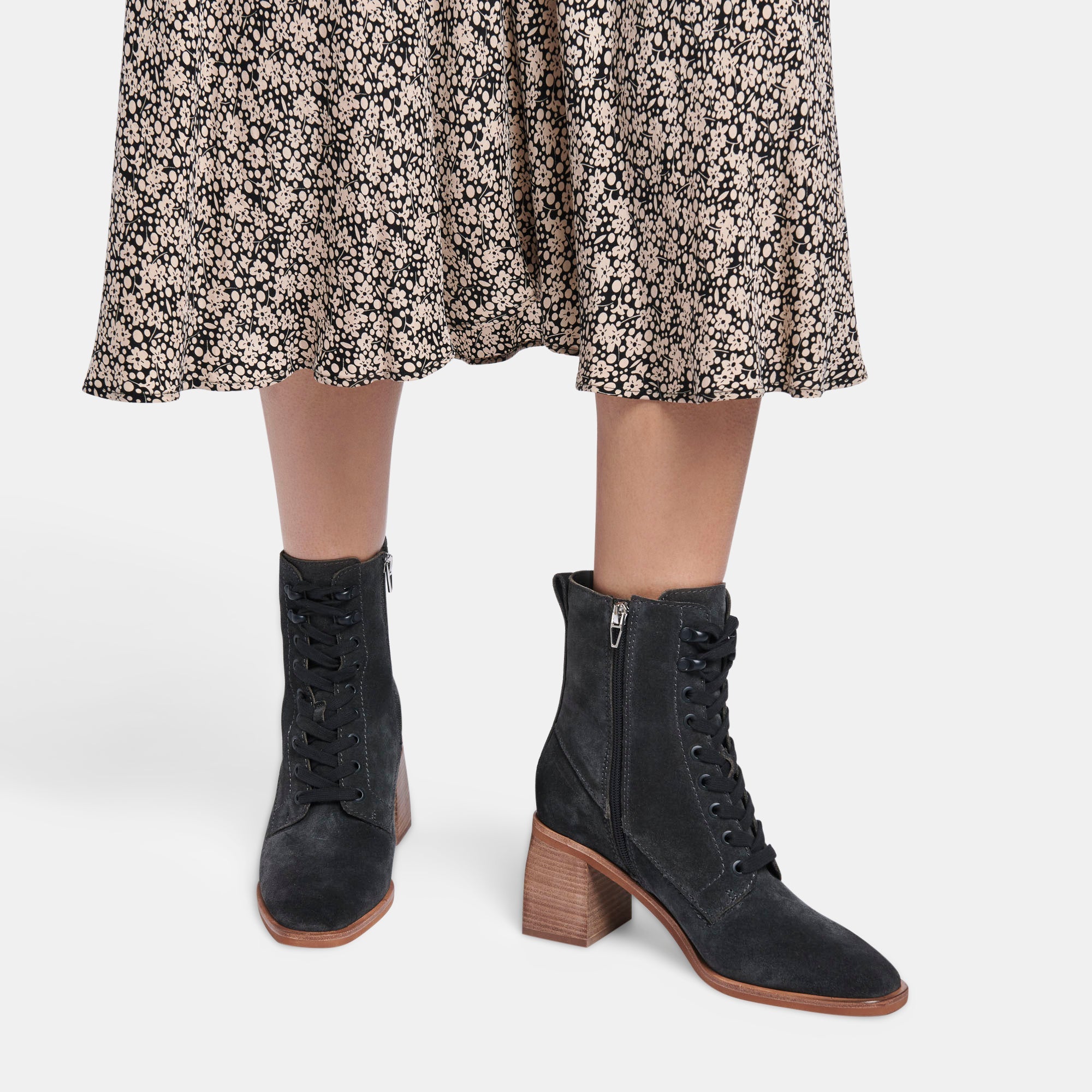 Iden Booties Anthracite Suede - Stylish & Comfortable Women's Ankle Boots for Fall & Winter | Perfect for Casual Outfits, Office Wear & Date Nights