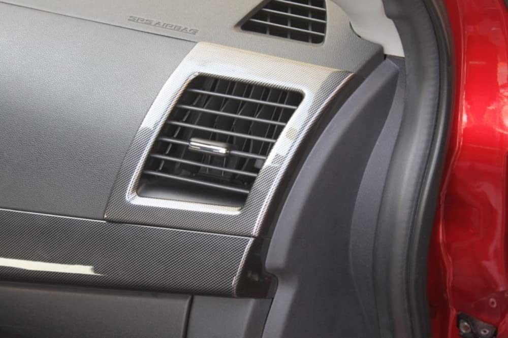 Carbon Fiber Side Air Vent Cover Trim for Mitsubishi Lancer 2008-2017 - 2pcs Black Car Accessories | Enhance Style & Airflow for Sporty Look