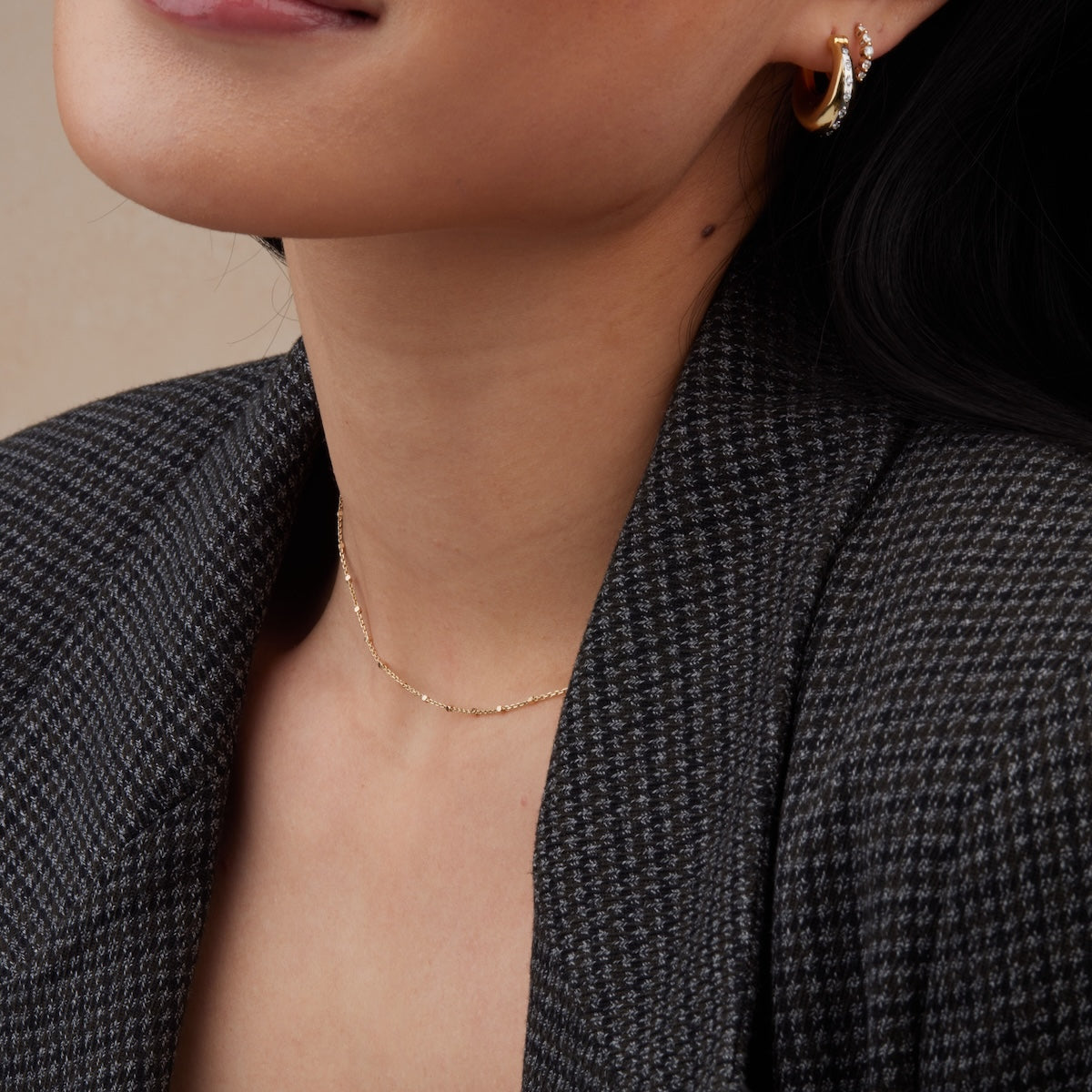 Golden Mia Choker Necklace for Women - Elegant Gold Plated Layering Choker - Perfect for Parties, Weddings & Everyday Wear