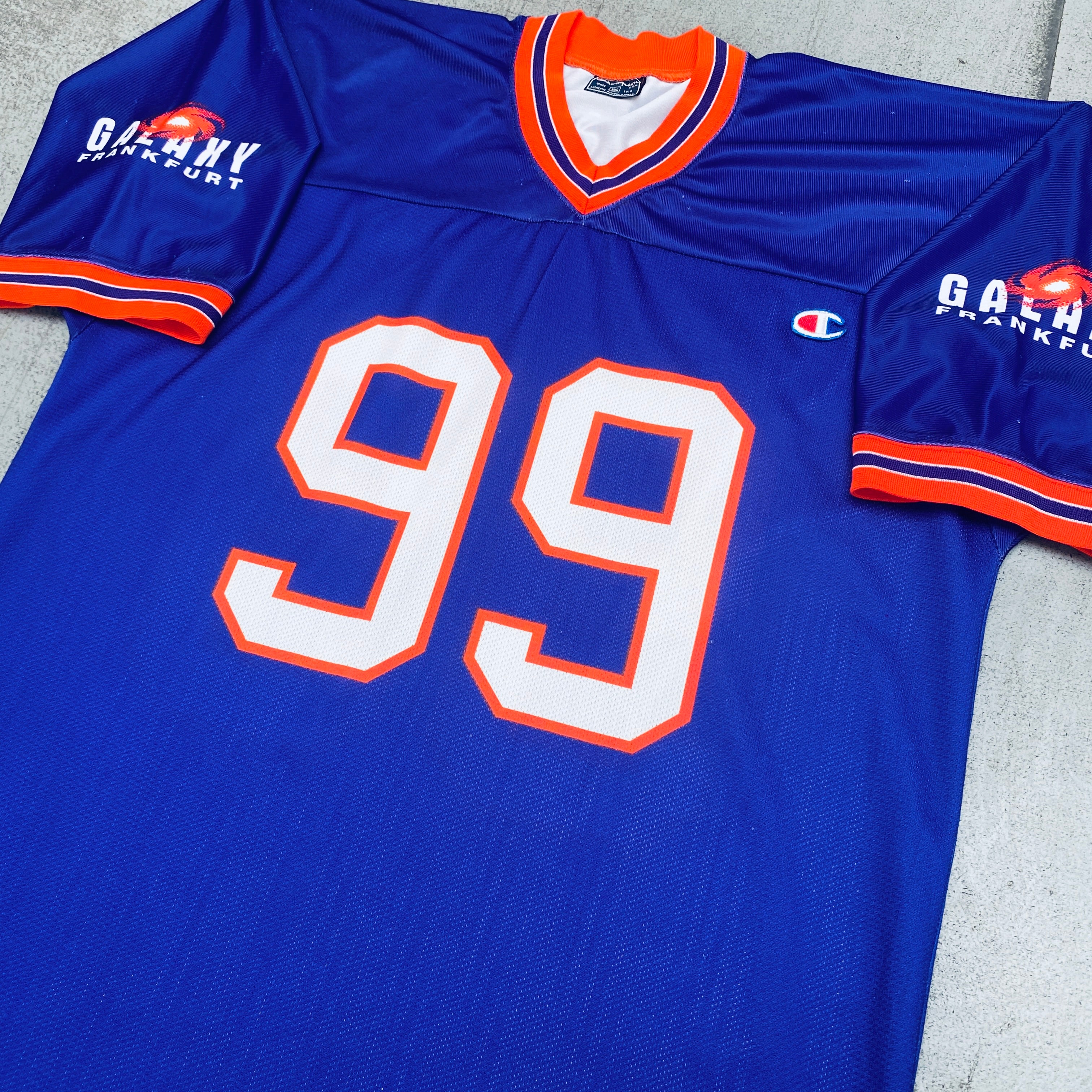 Frankfurt Galaxy No. 99 Champion Jersey - XXL Size, Authentic NFL Europe Football Jersey for Fans & Collectors - Perfect for Game Day, Tailgating, and Sports Memorabilia Display