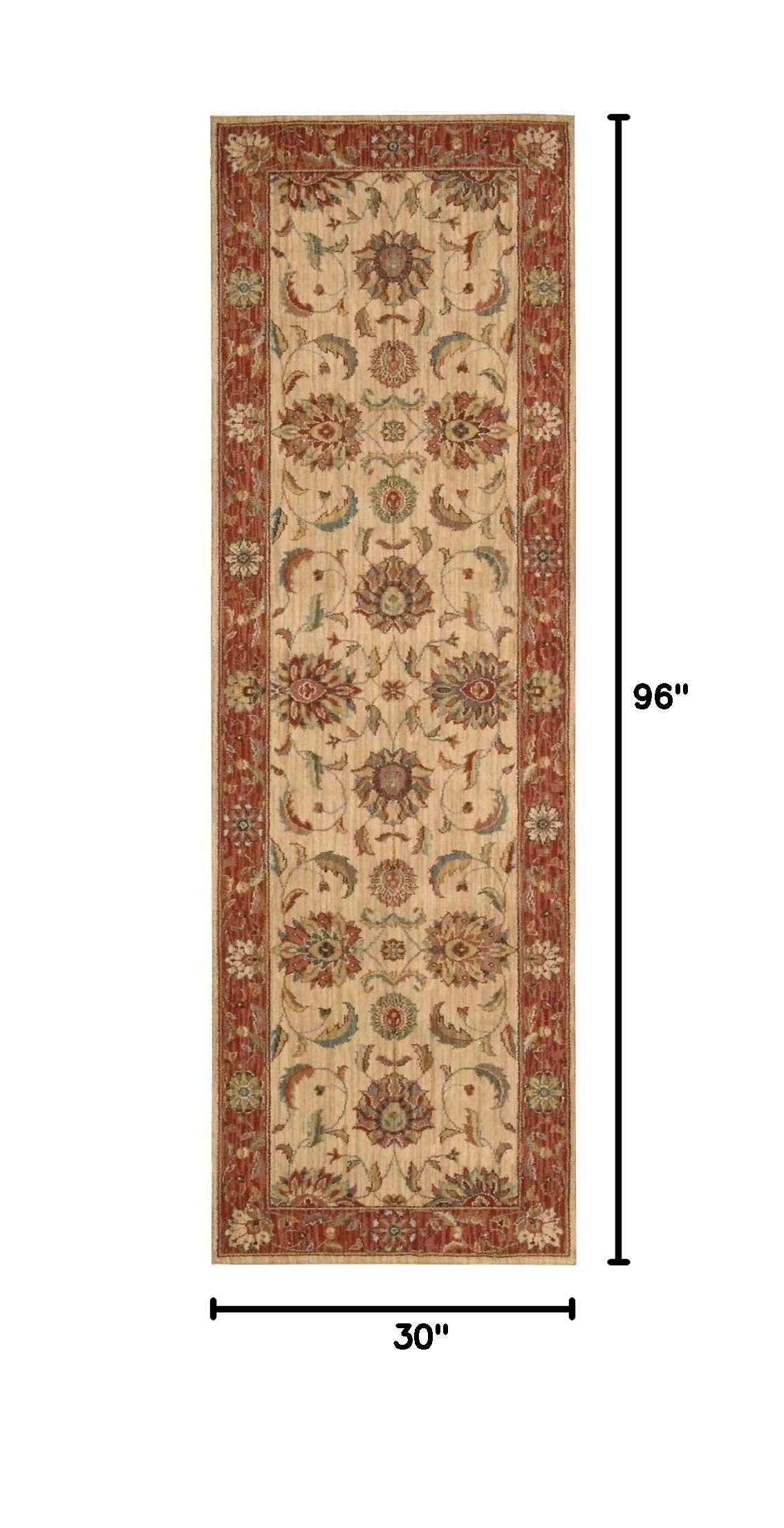 Nourison Living Treasures Persian Ivory/Red 2'6