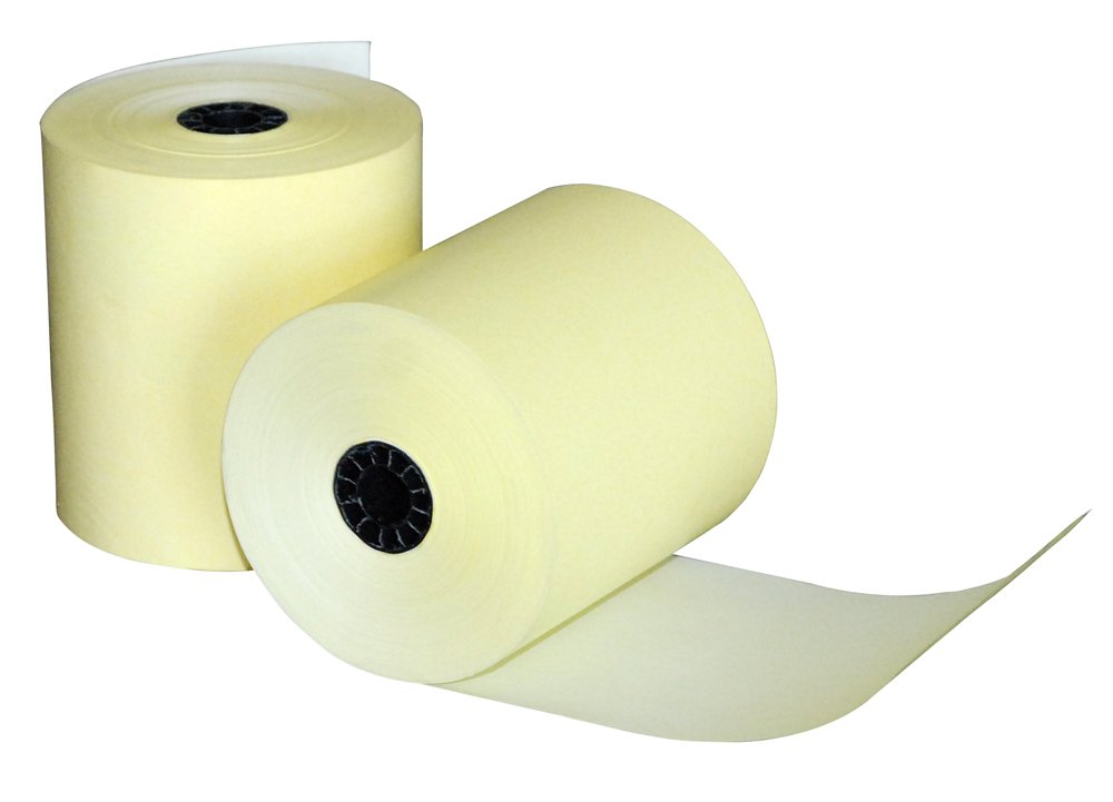 Quality Park Single-Ply Black Image Thermal Paper Rolls for POS/Cash Register & Calculator - 3.125