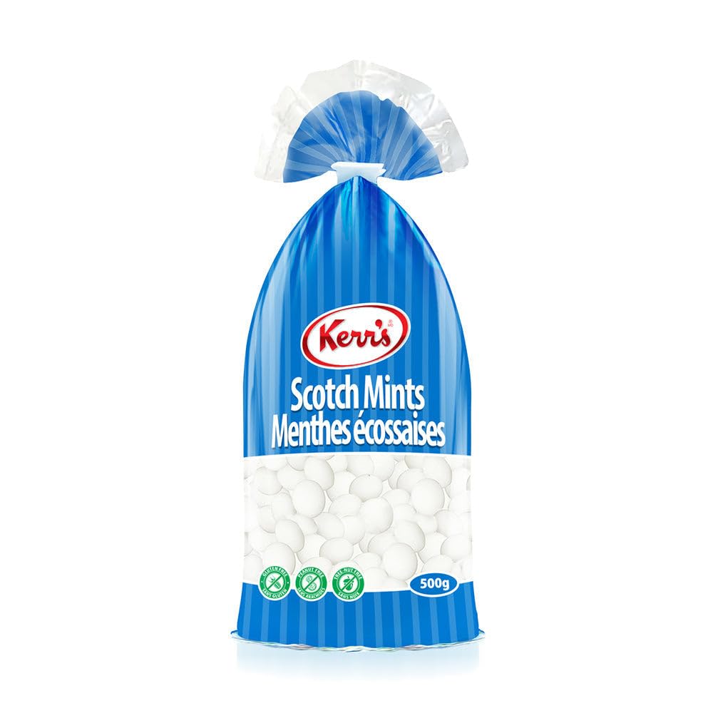 Kerrs Scotch Mints 500g (17.63oz) - Imported Premium Hard Candies from Canada - Perfect for Office Snacks, Travel Treats & Gift Baskets